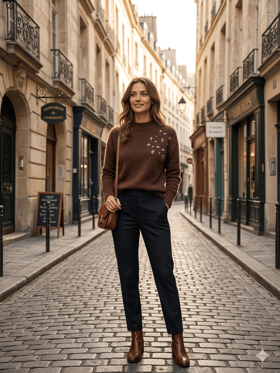 Maglione Angora Kazak KAHVERENGİ