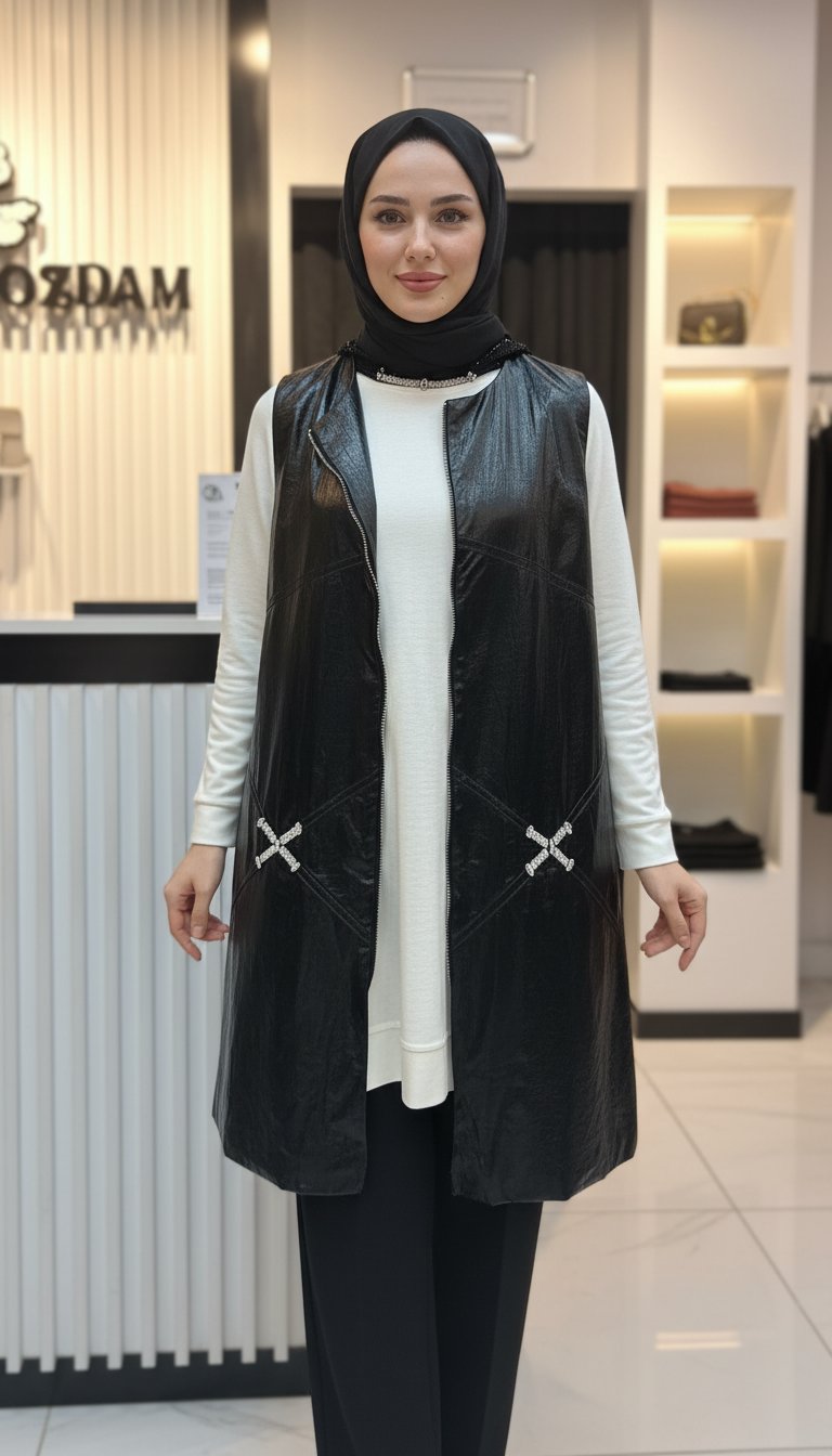 Modal 3'lü Pantolonlu Takım Siyah