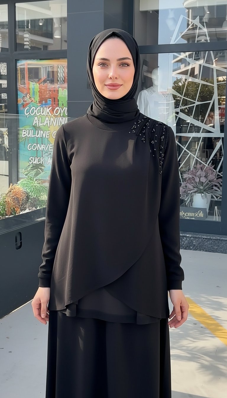 Modal Şardonlu Etekli Takım