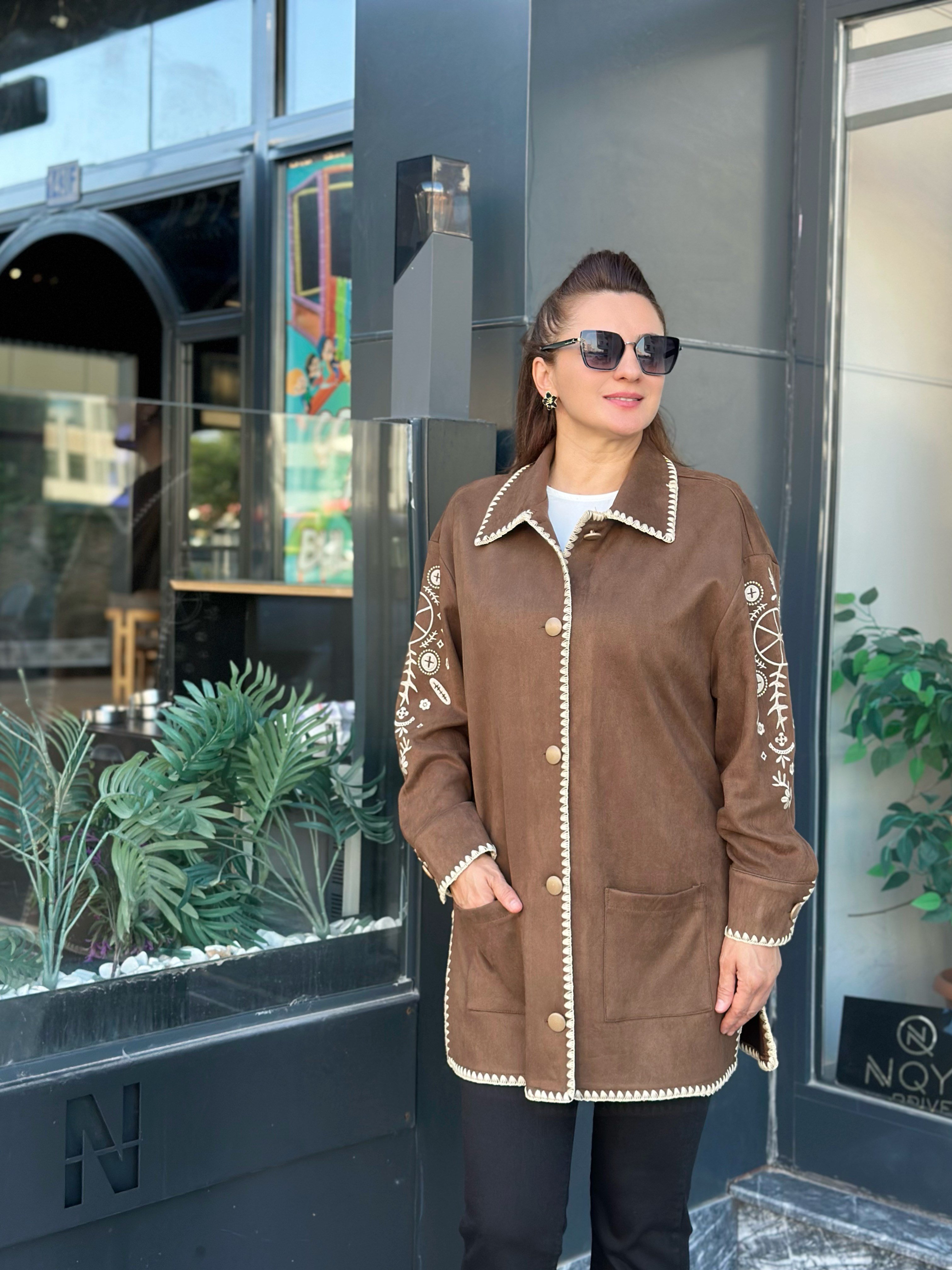 MÜSEMMA BOHEM NAKIŞLI SÜET KAP / AYBÜKE KAP