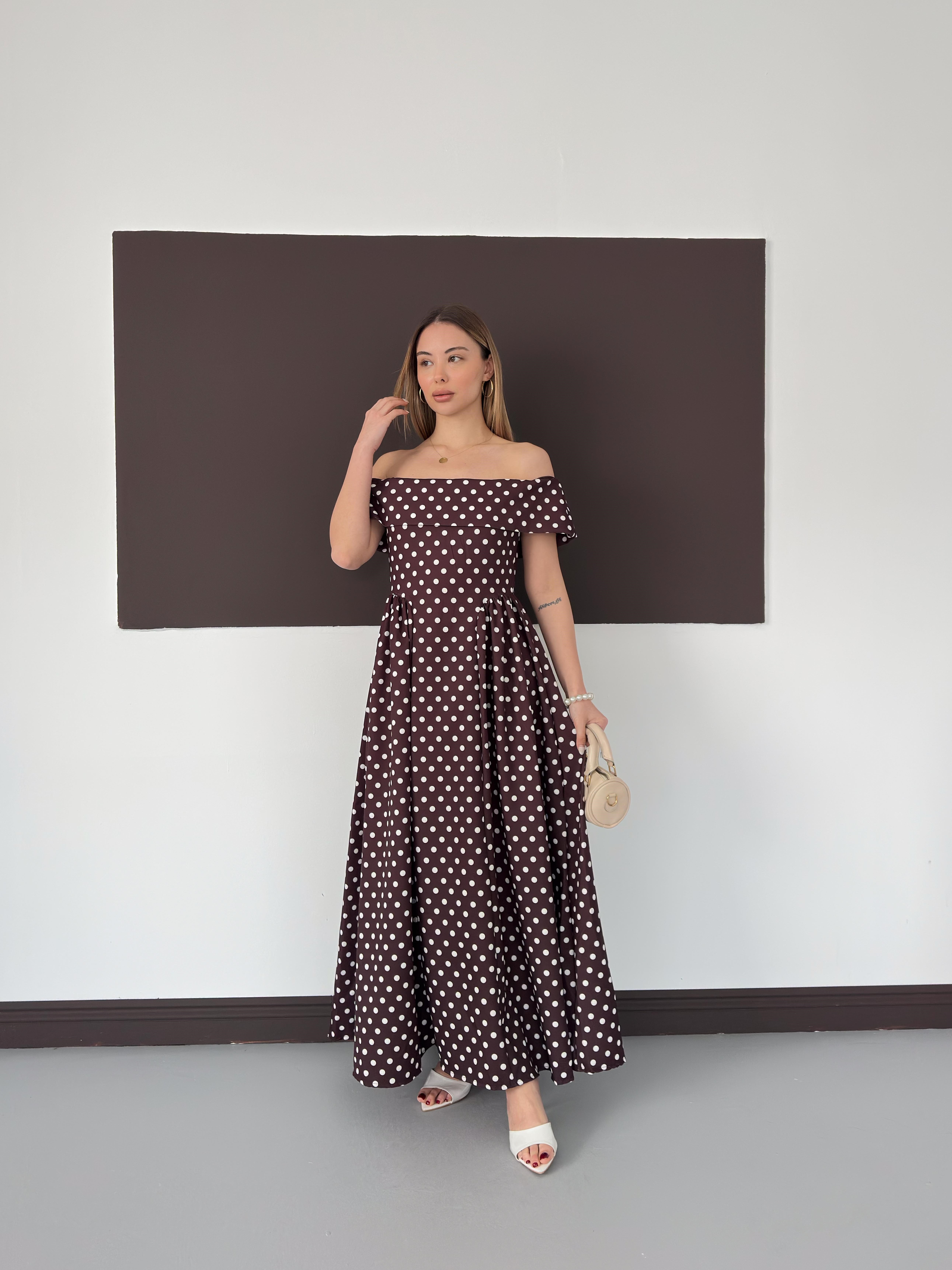 Puantiyeli Prenses Model Elbise