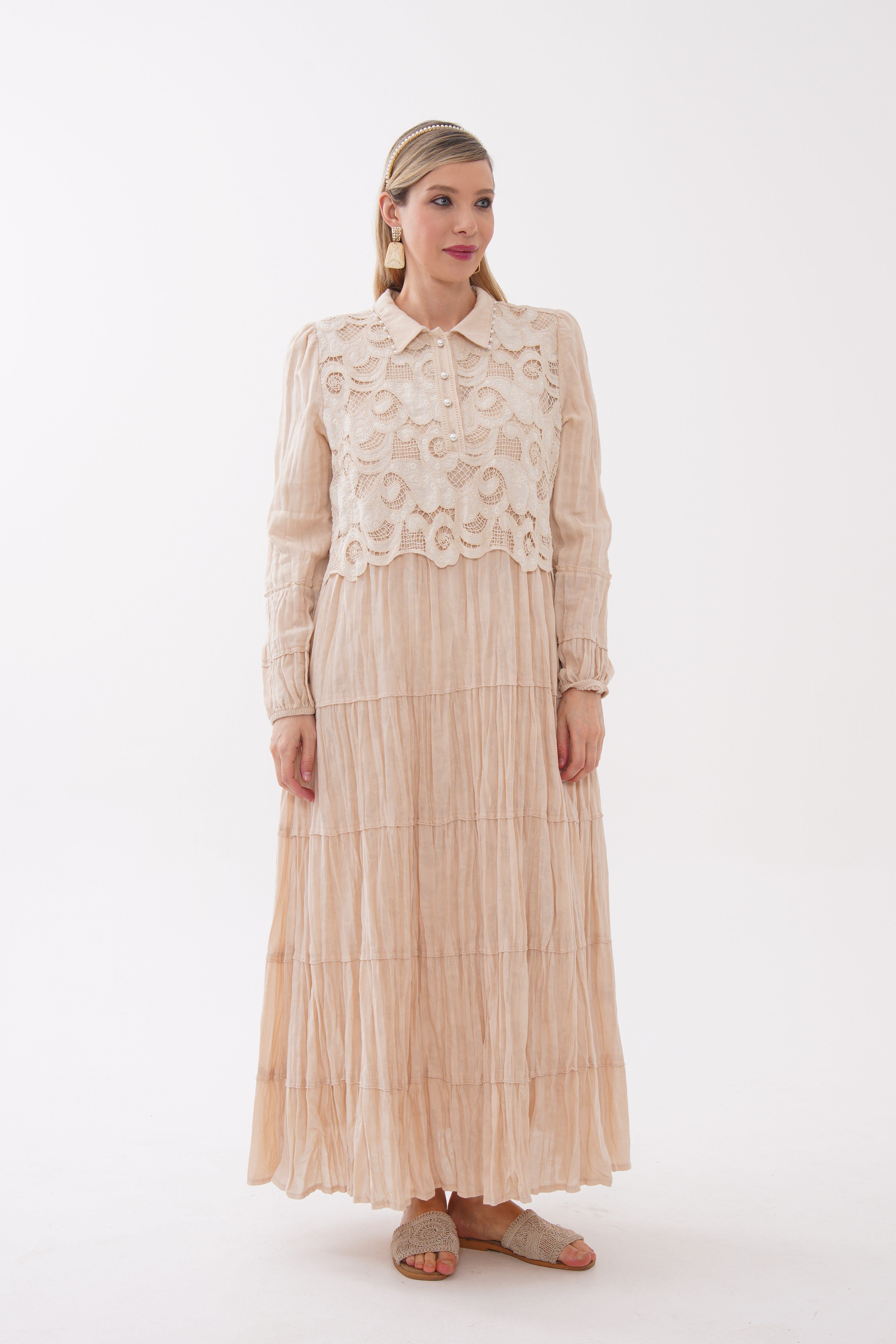 Pearl Beige Elbise