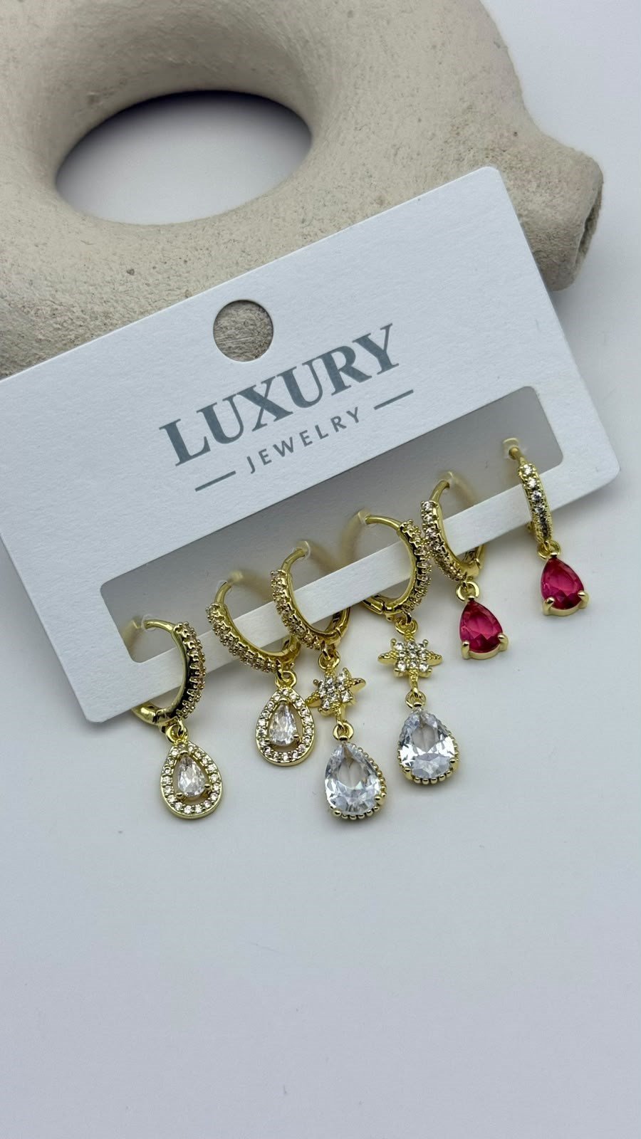6 LI Zirkon Set Küpe