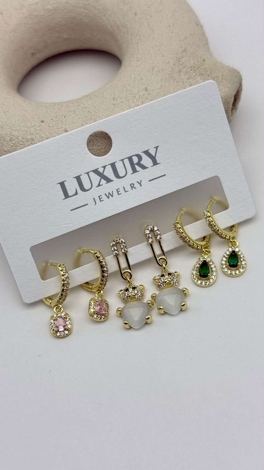 6 LI Zirkon Set Küpe