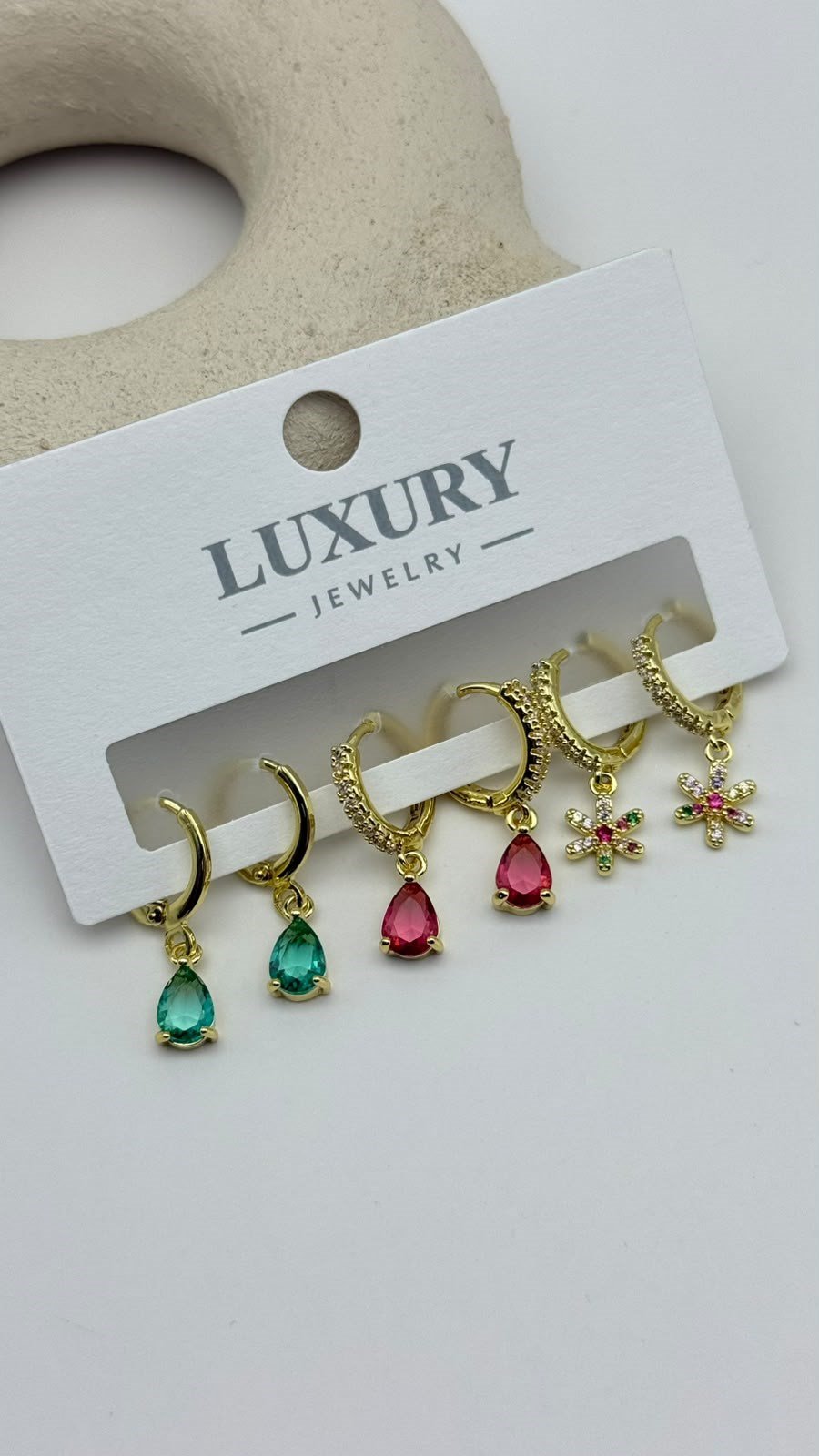 6 LI Zirkon Set Küpe