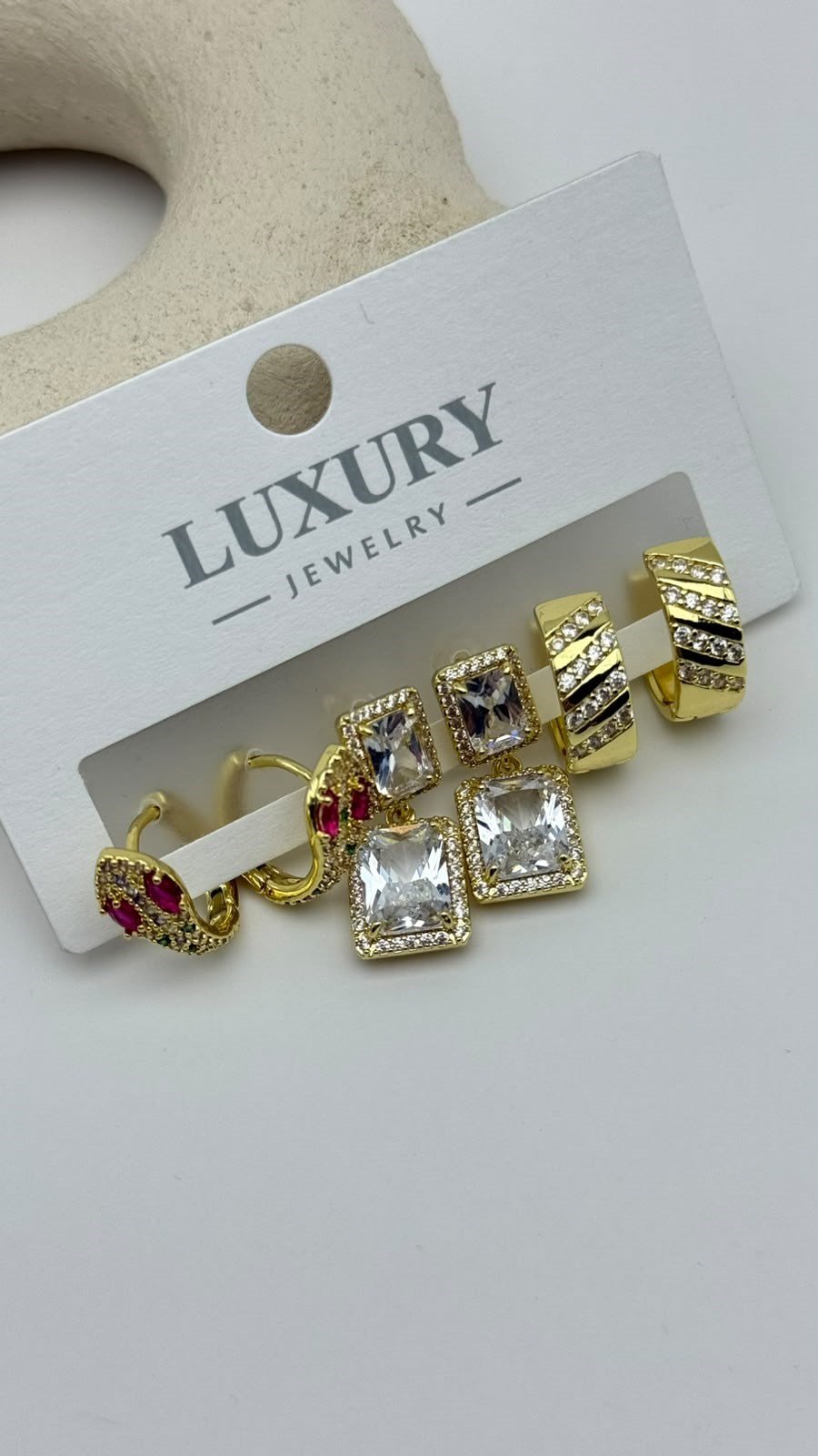 6 LI Zirkon Set Küpe
