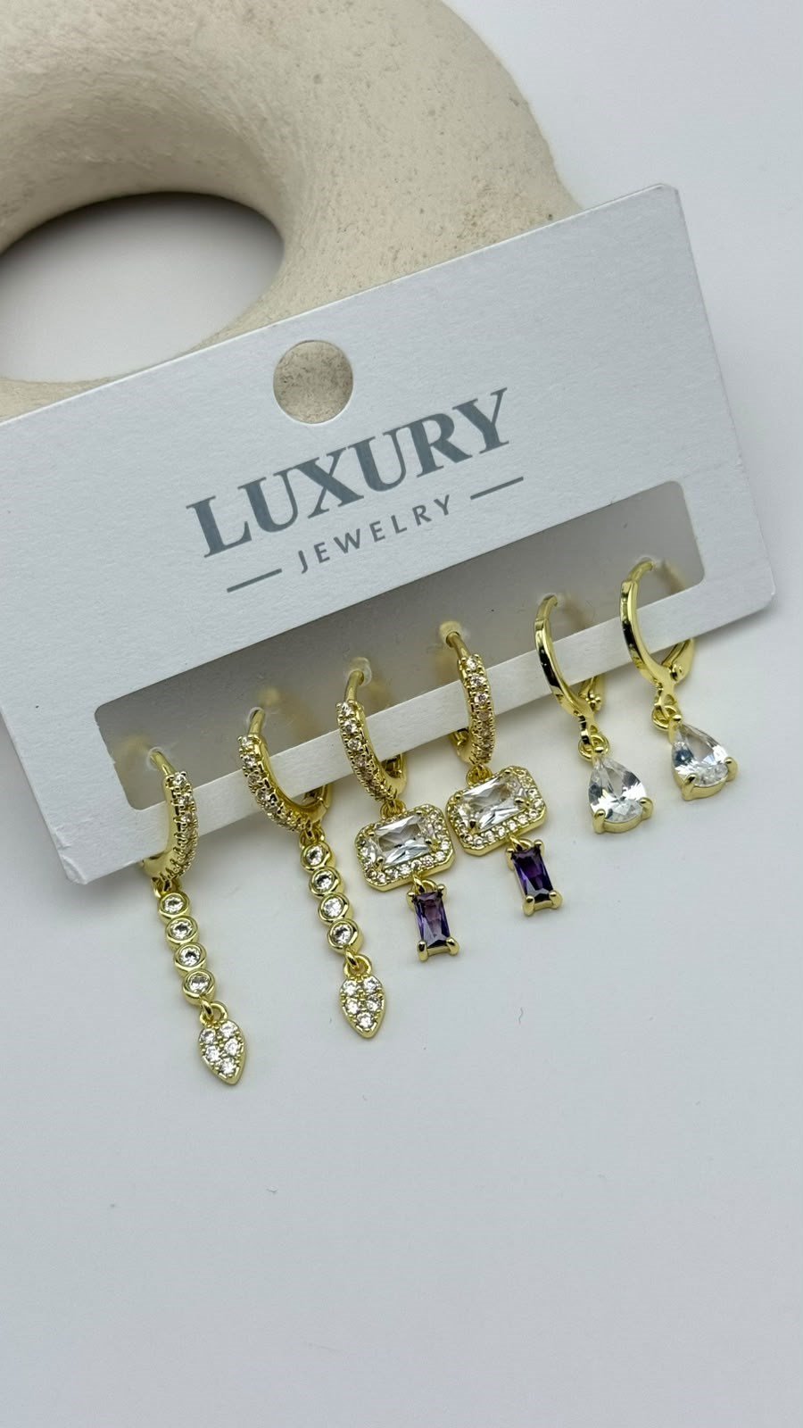 6 LI Zirkon Set Küpe