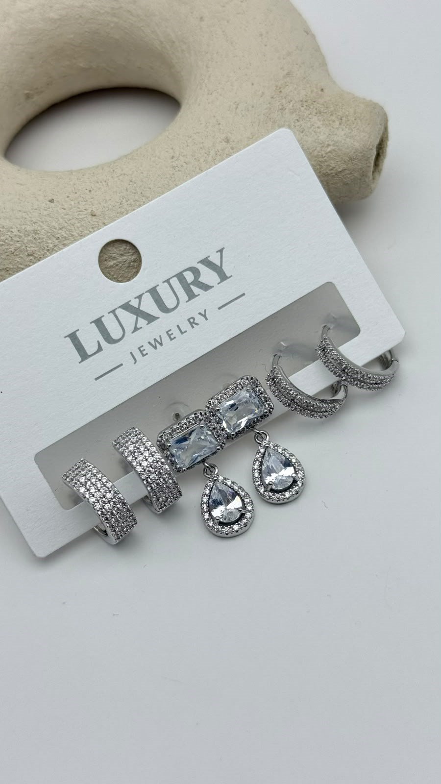 6 LI Zirkon Set Küpe