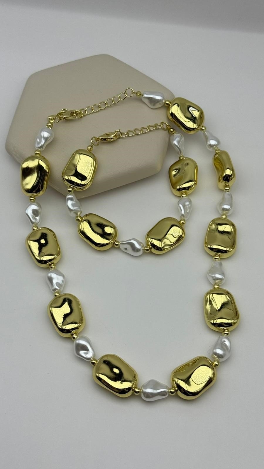 İncili Kolye Bileklik Set