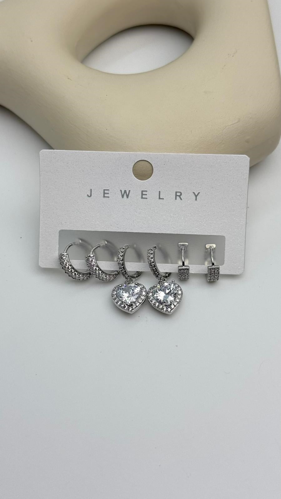 Vip6 6 Lı Taşlı Set Küpe