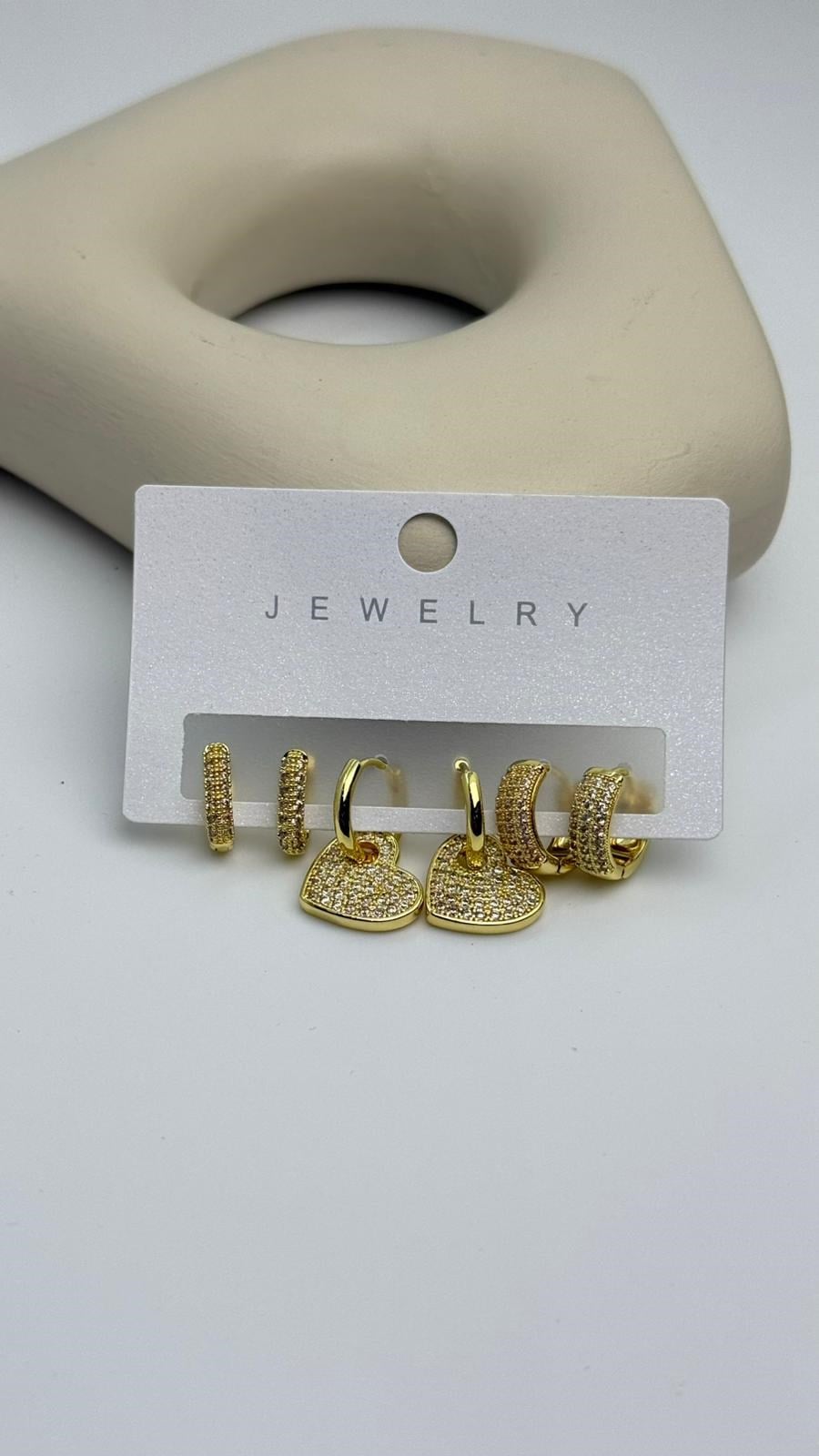 Vip6 6 Lı Taşlı Set Küpe