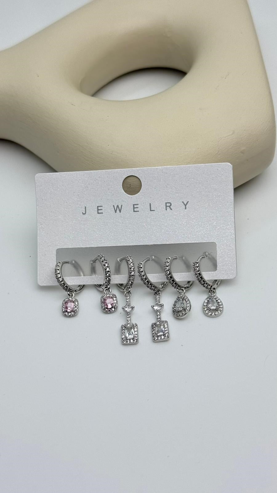 Vip6 6 Lı Taşlı Set Küpe