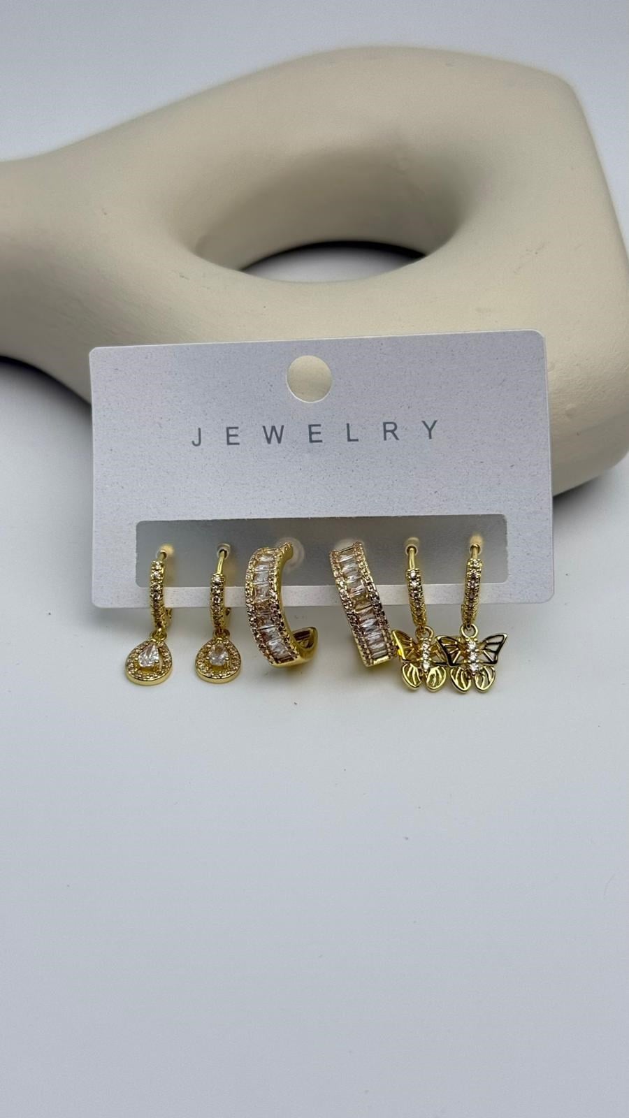 Vip6 6 Lı Taşlı Set Küpe