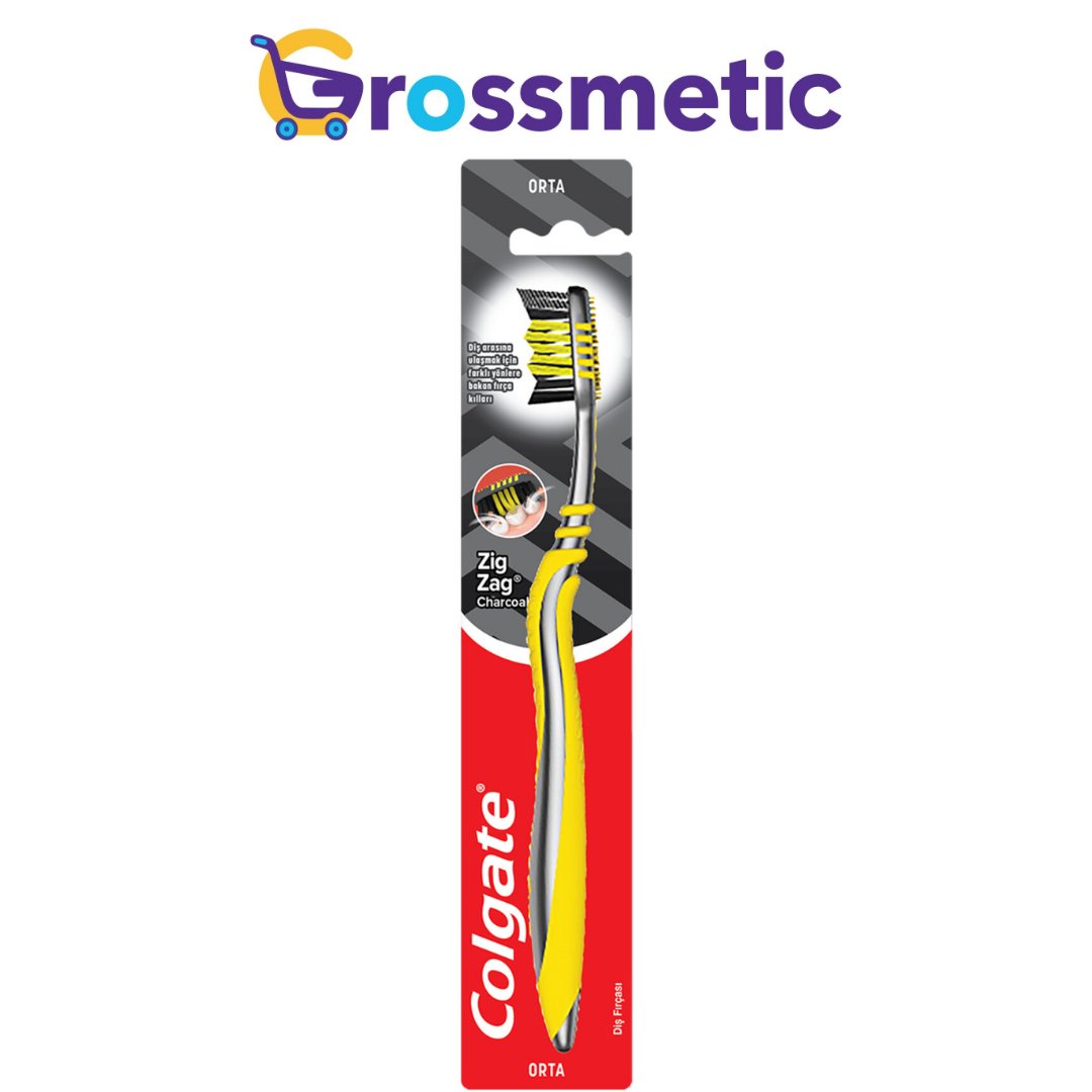 Colgate Fırça Zigzag Charcoal Med.