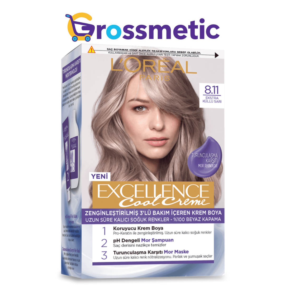 Loreal Excellence  8.11 Ekstra Kullu Sarı 