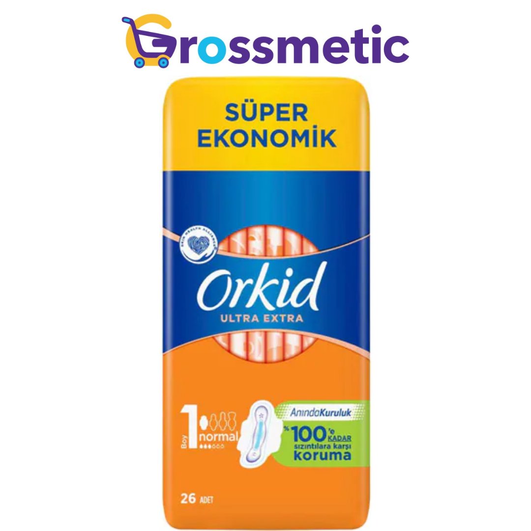 Orkid Ultra Extra Hijyenik Ped Normal Süper Ekonomik Paket 26'Lı