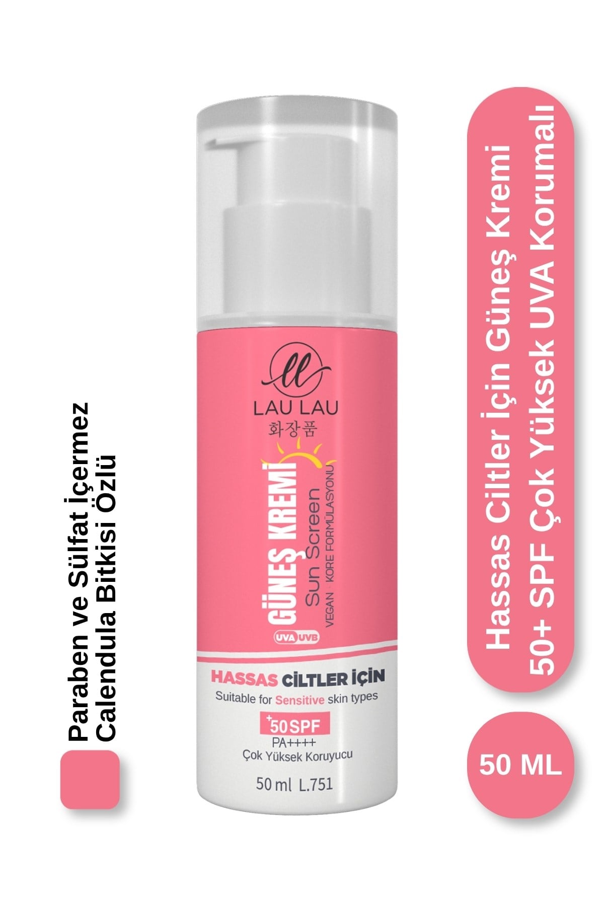 Calendula Bitkisi Özlü Hassas Ciltler İçin Yüksek Korumalı Güneş Kremi – 50 ml