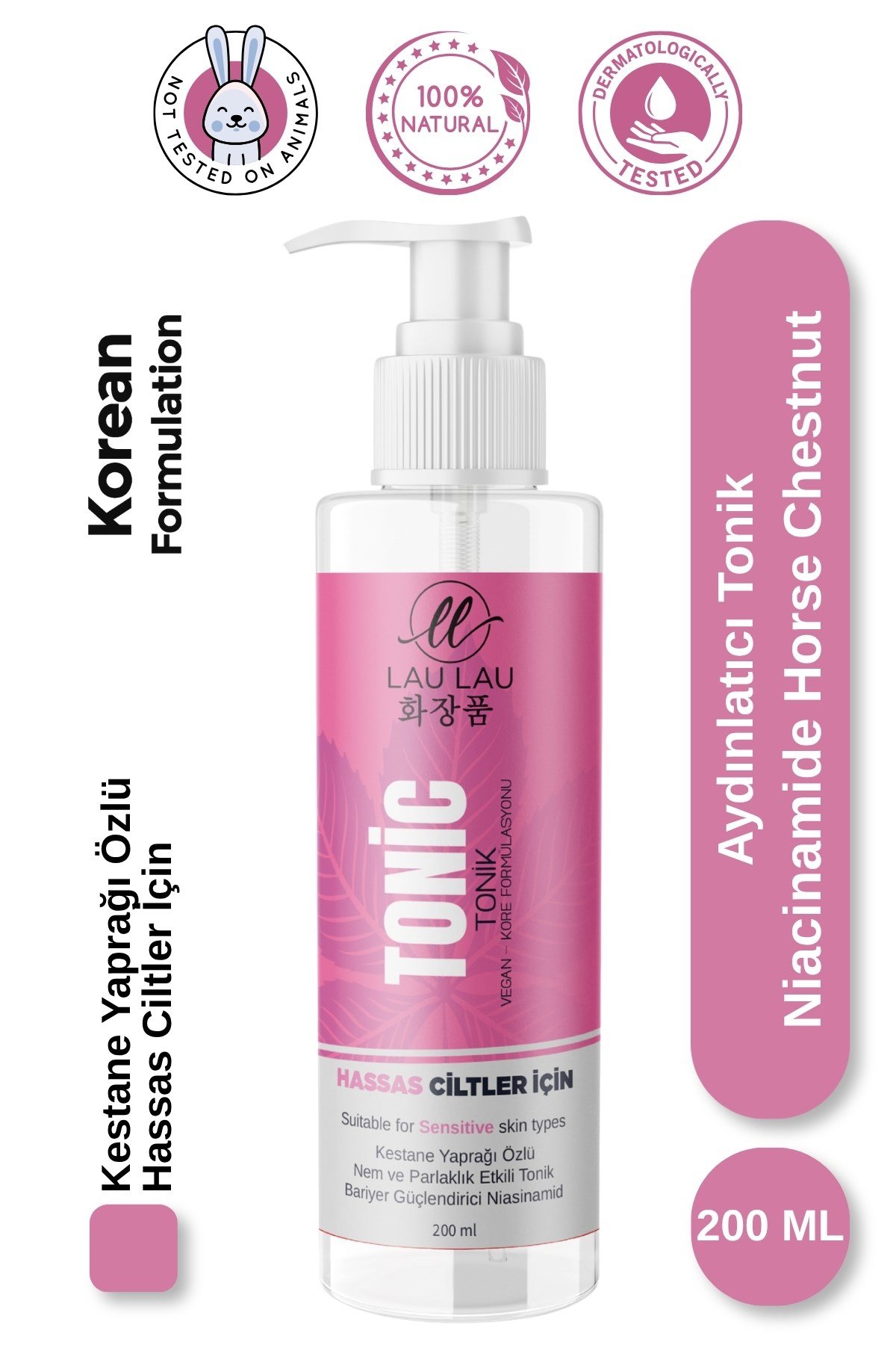 Hassas Ciltler Aydınlatıcı Tonik Niacinamide Horse Chestnut - 200 Ml