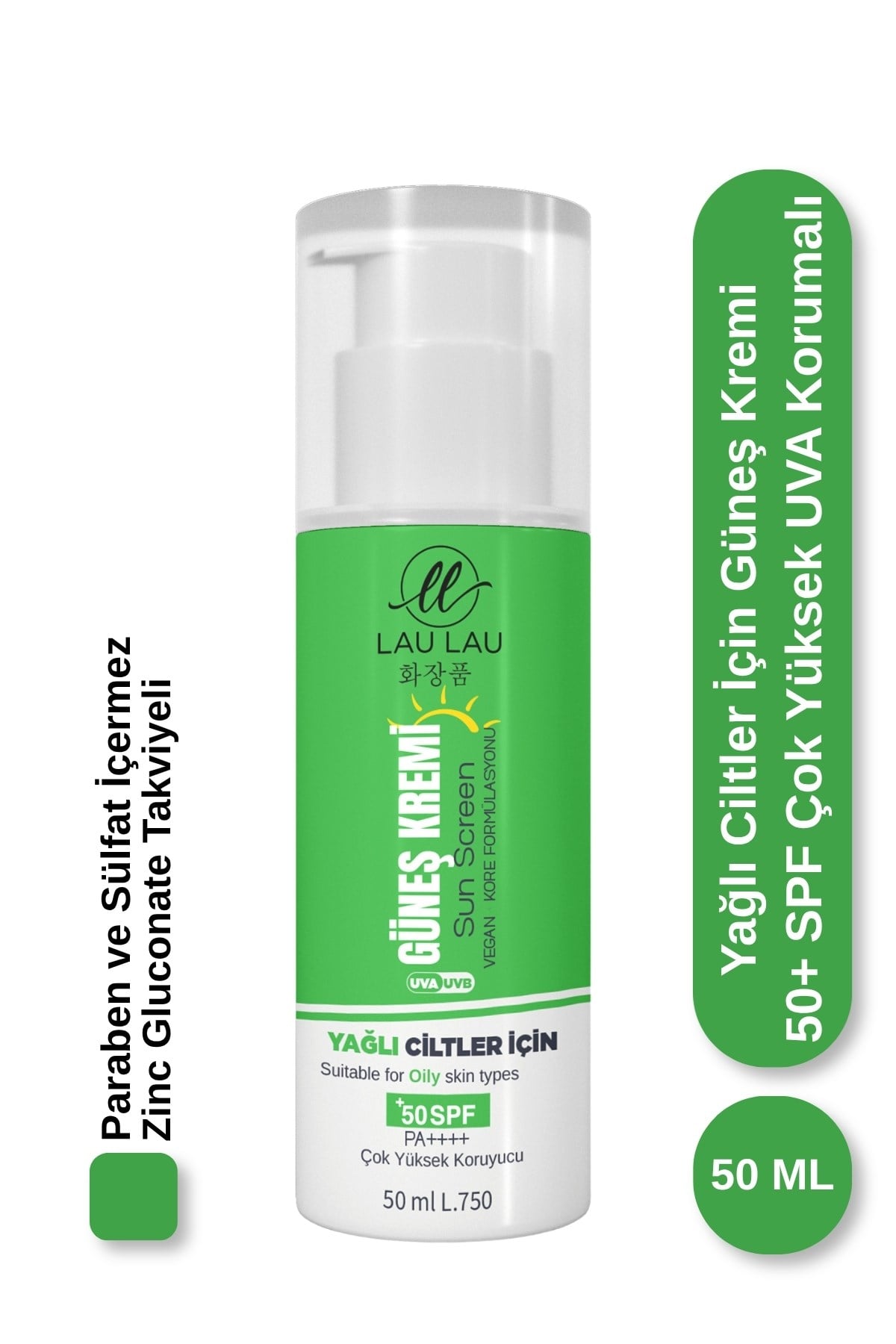 Zinc Gluconate Takviyeli Yağlı Ciltler İçin Yüksek Korumalı Güneş Kremi – 50 Ml