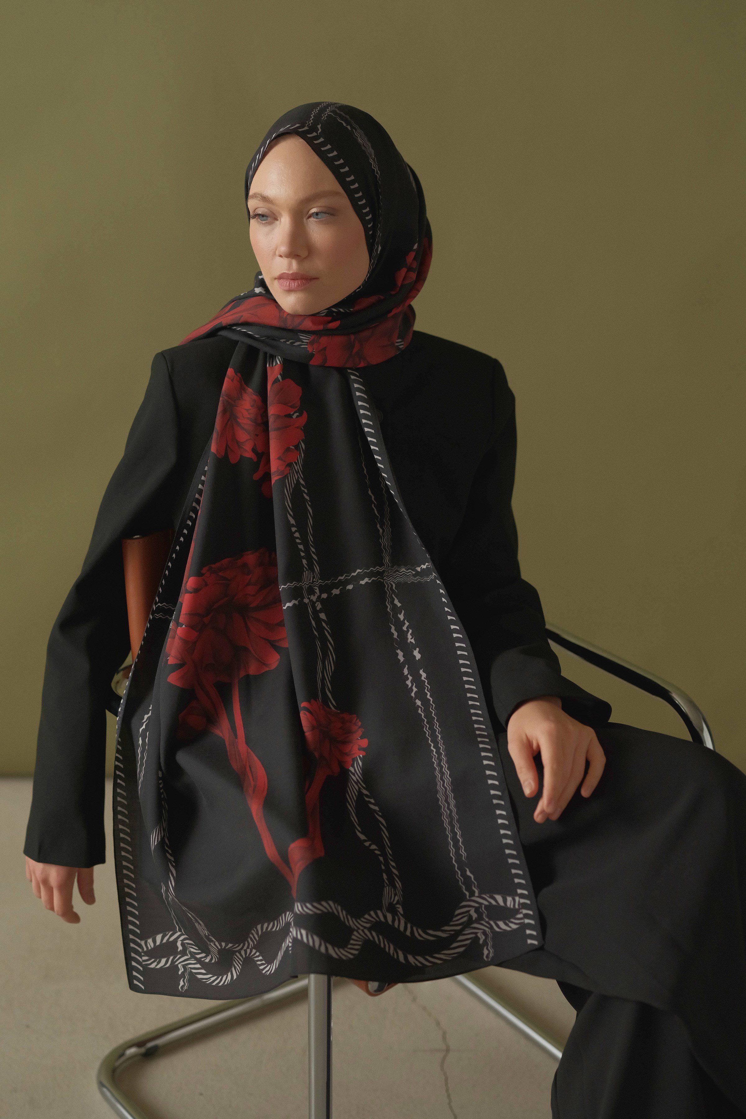 Vefa | Yün İpek Şal · 70 × 190 cm