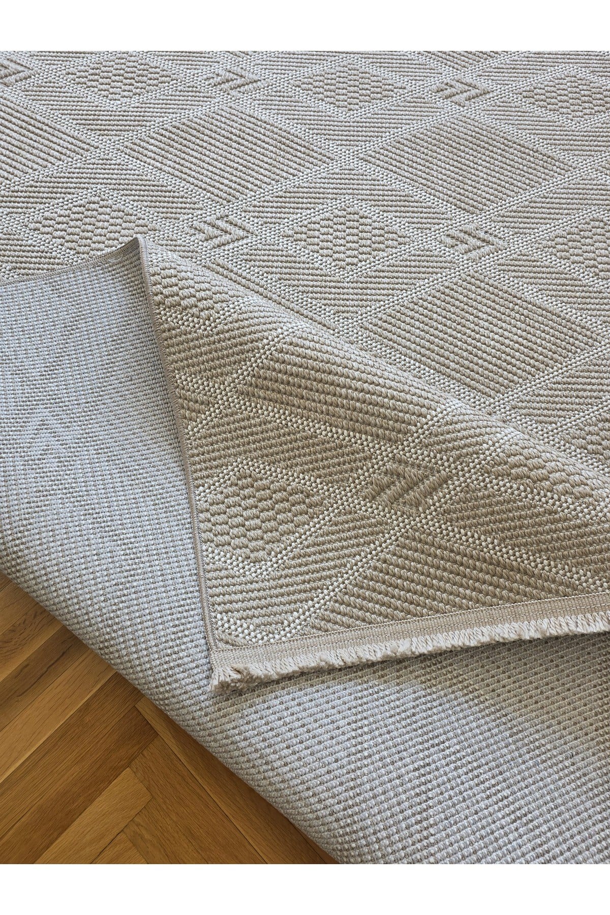 Lara 05 Bej/Krem Sisal İskandinav Extra Yumuşak Özel Kesim Kolay Temizlenen Salon Koridor Halısı