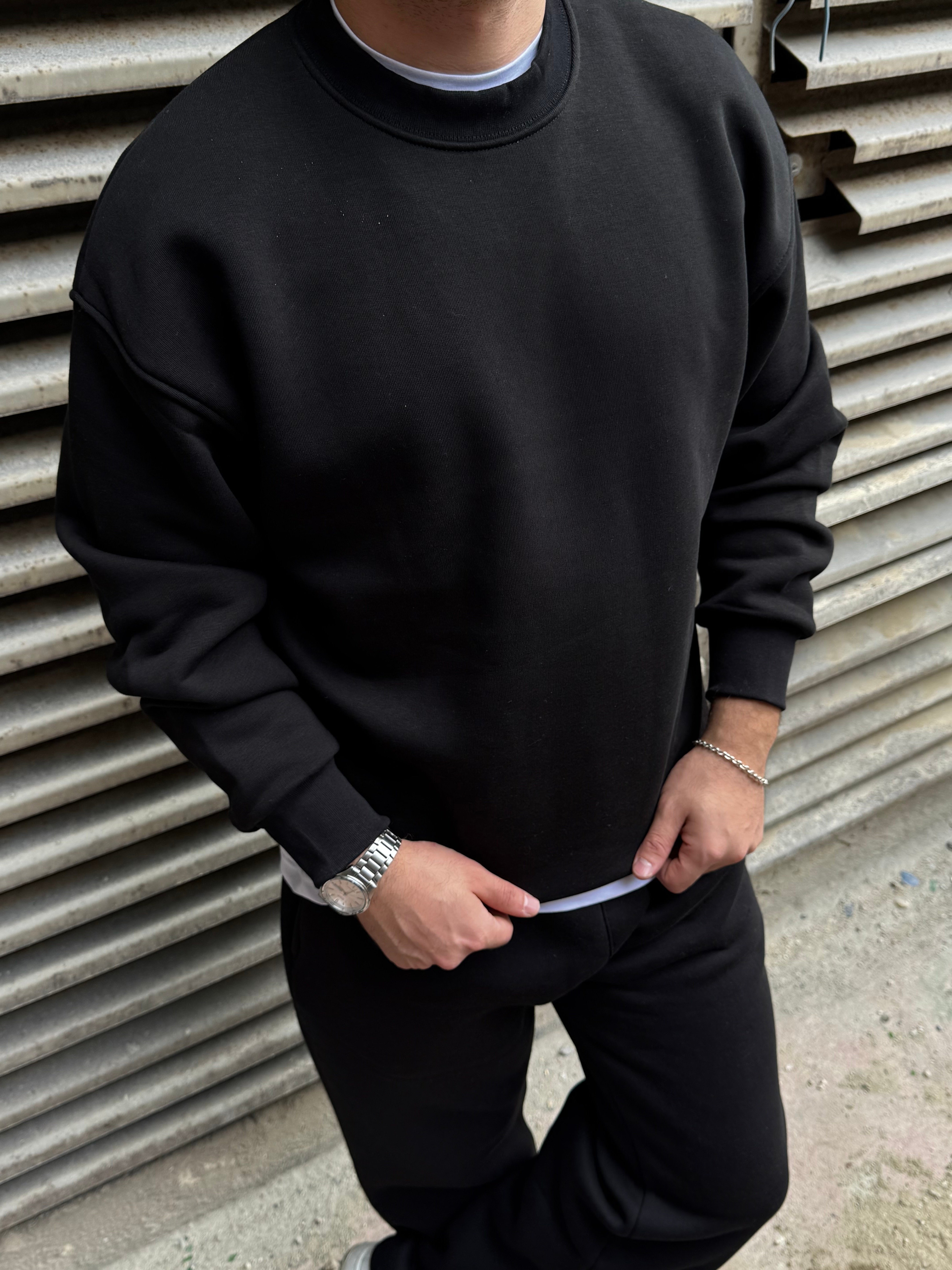 Basic Siyah SweatShirt