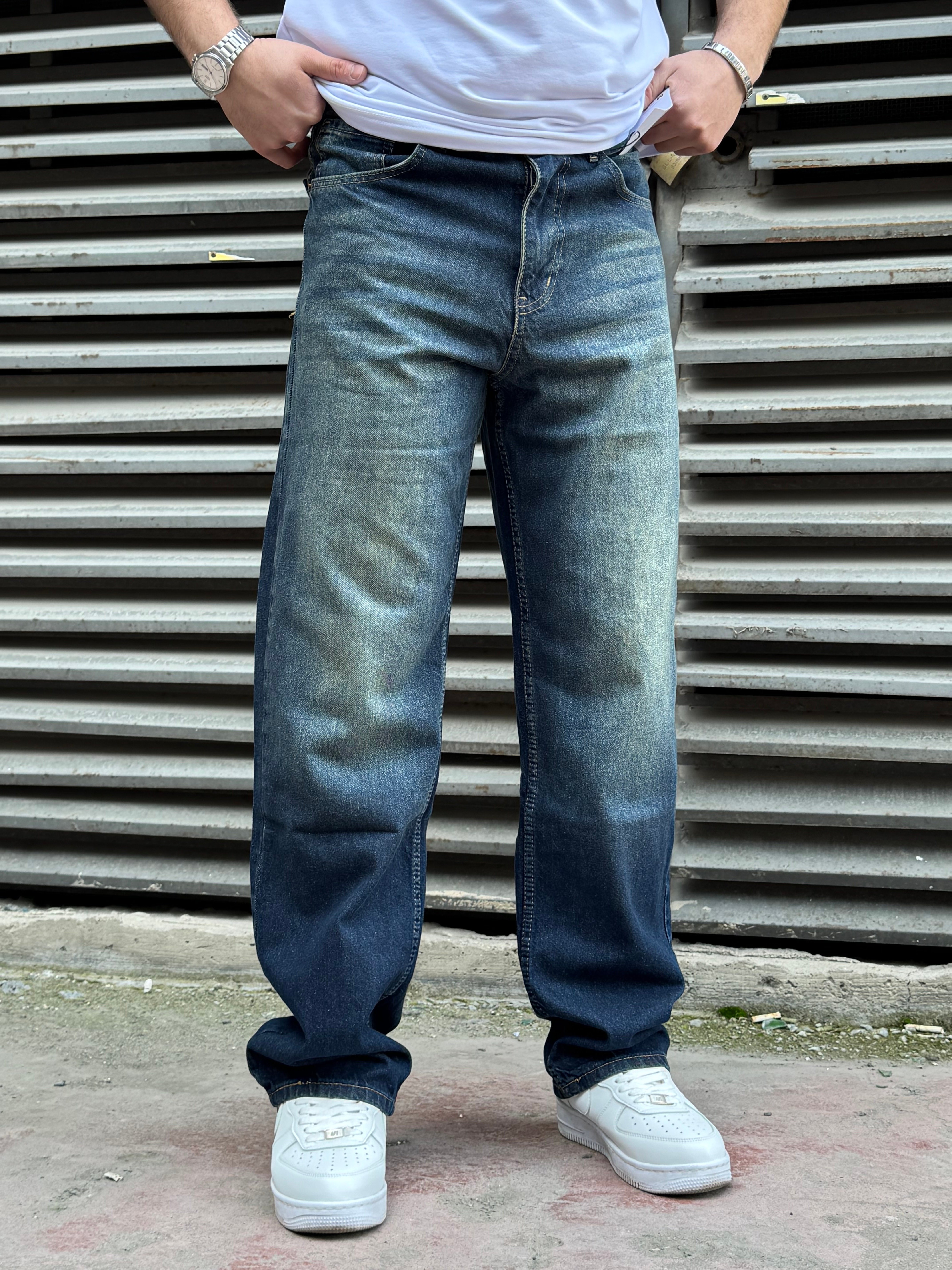 Eskitme Tam Baggy Jeans