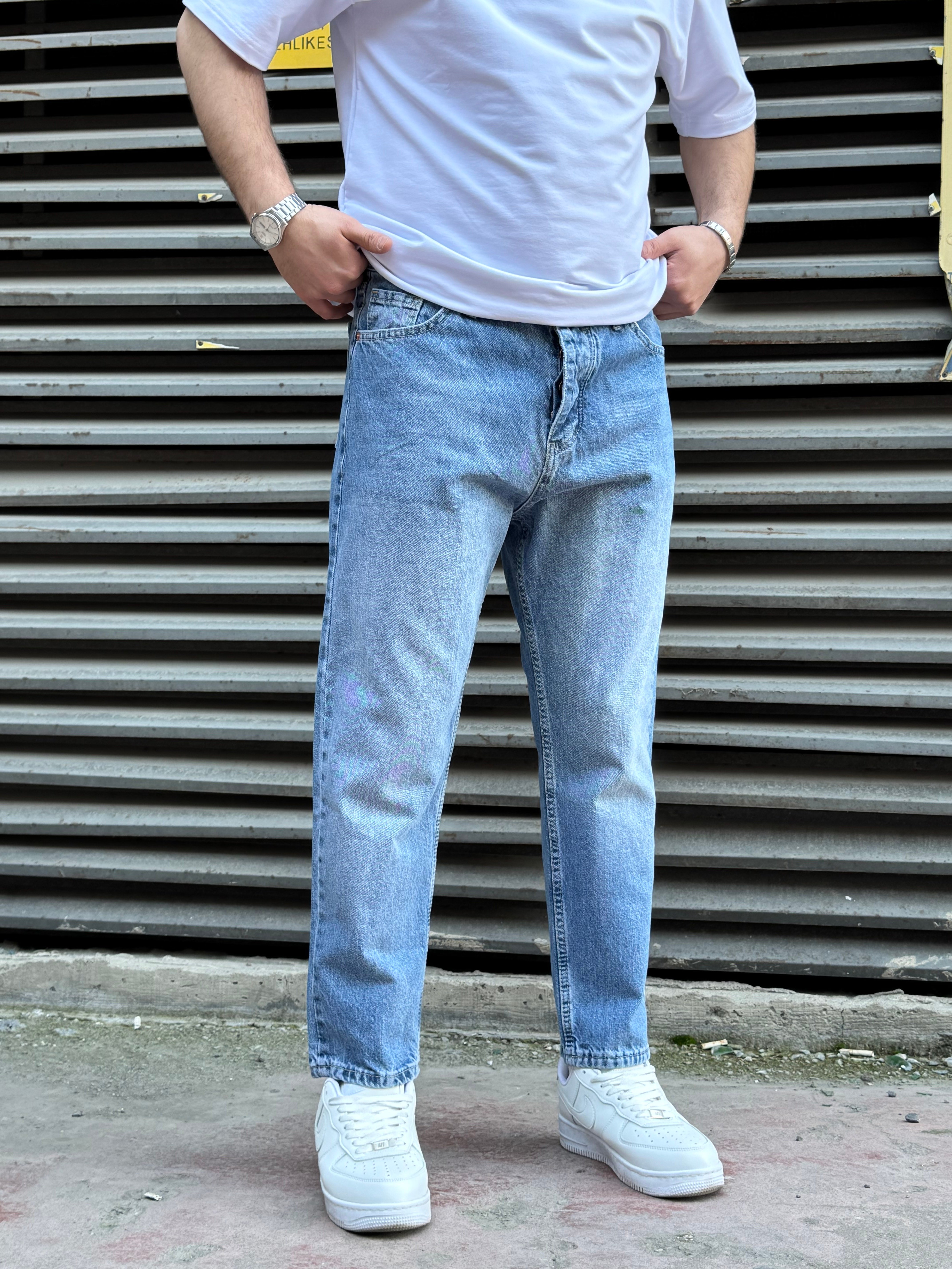 Mavi Taşlamalı Boy Friend Jeans