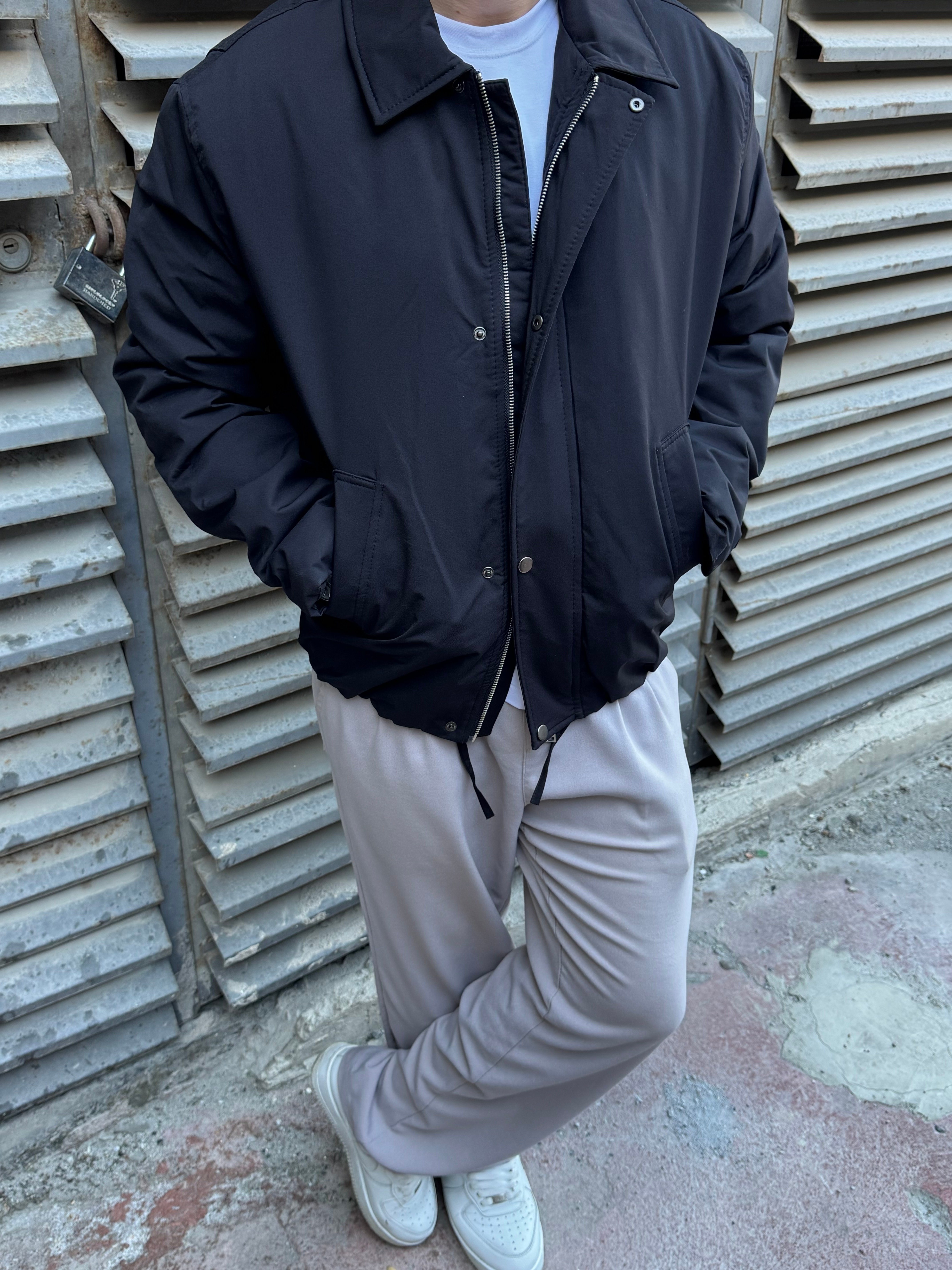 Siyah Bomber Ceket