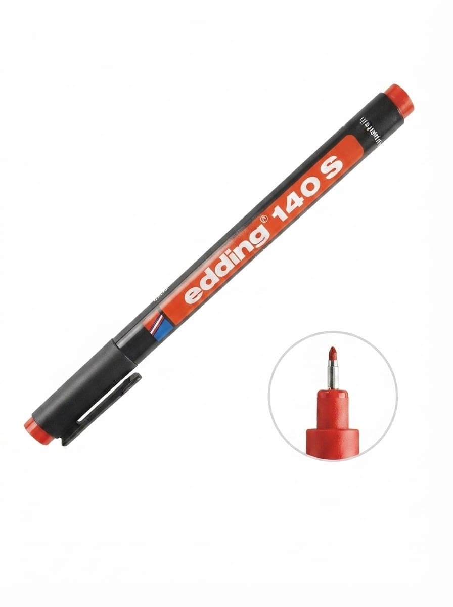 Edding 140S Permanent Asetat Kalem Kırmızı S Uç