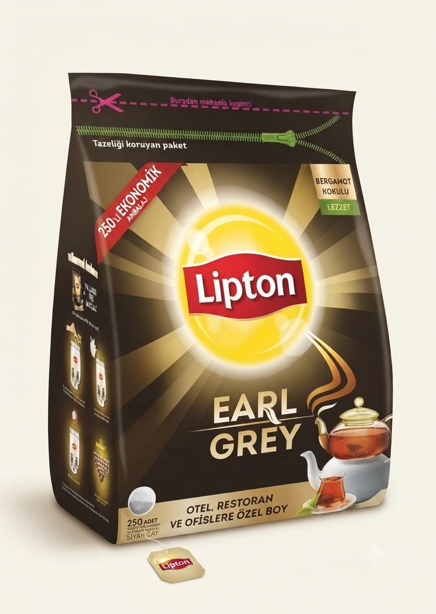 Lipton Earl Grey Demlik Poşet Çay 250'li
