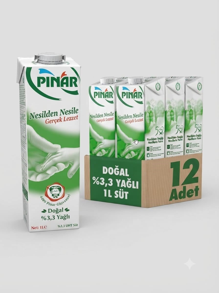 Pınar Denge Laktozsuz Süt 1 litre 12'li
