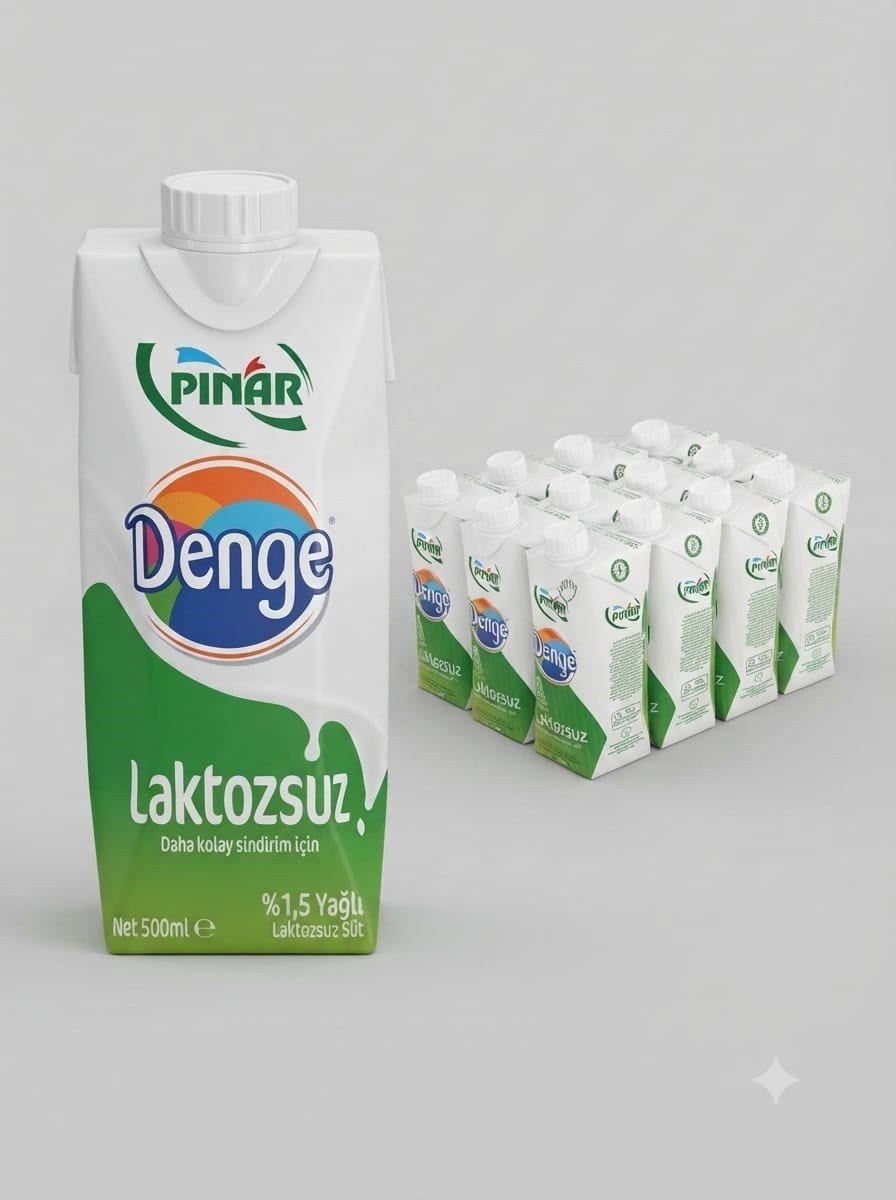 Pınar Laktozsuz Süt 500 ml 12'li