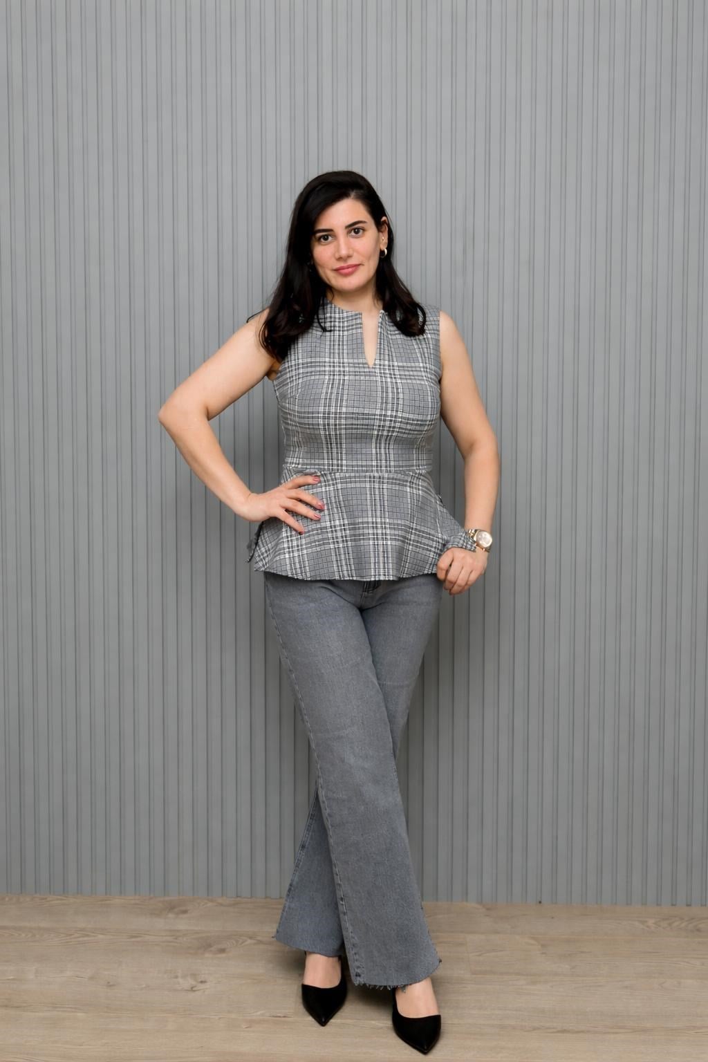 Straight Model Kesik Paça Füme Jean