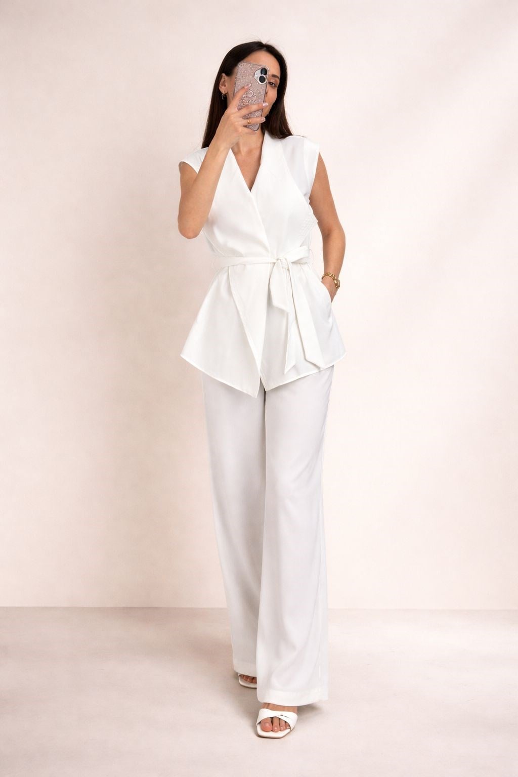 Beyaz Oversize Takım