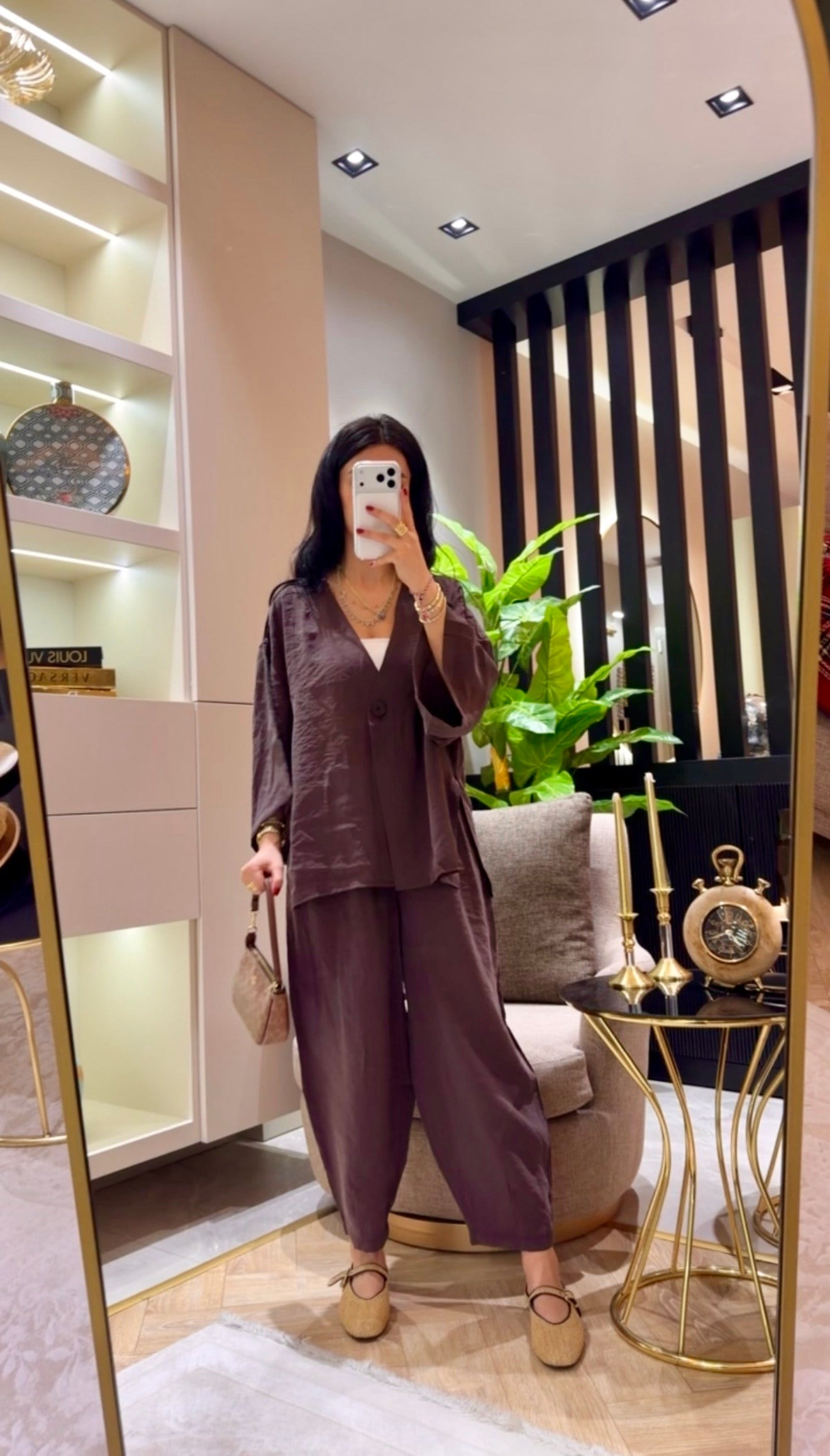 TEK DÜĞME TENCEL TAKIM ACI KAHVE