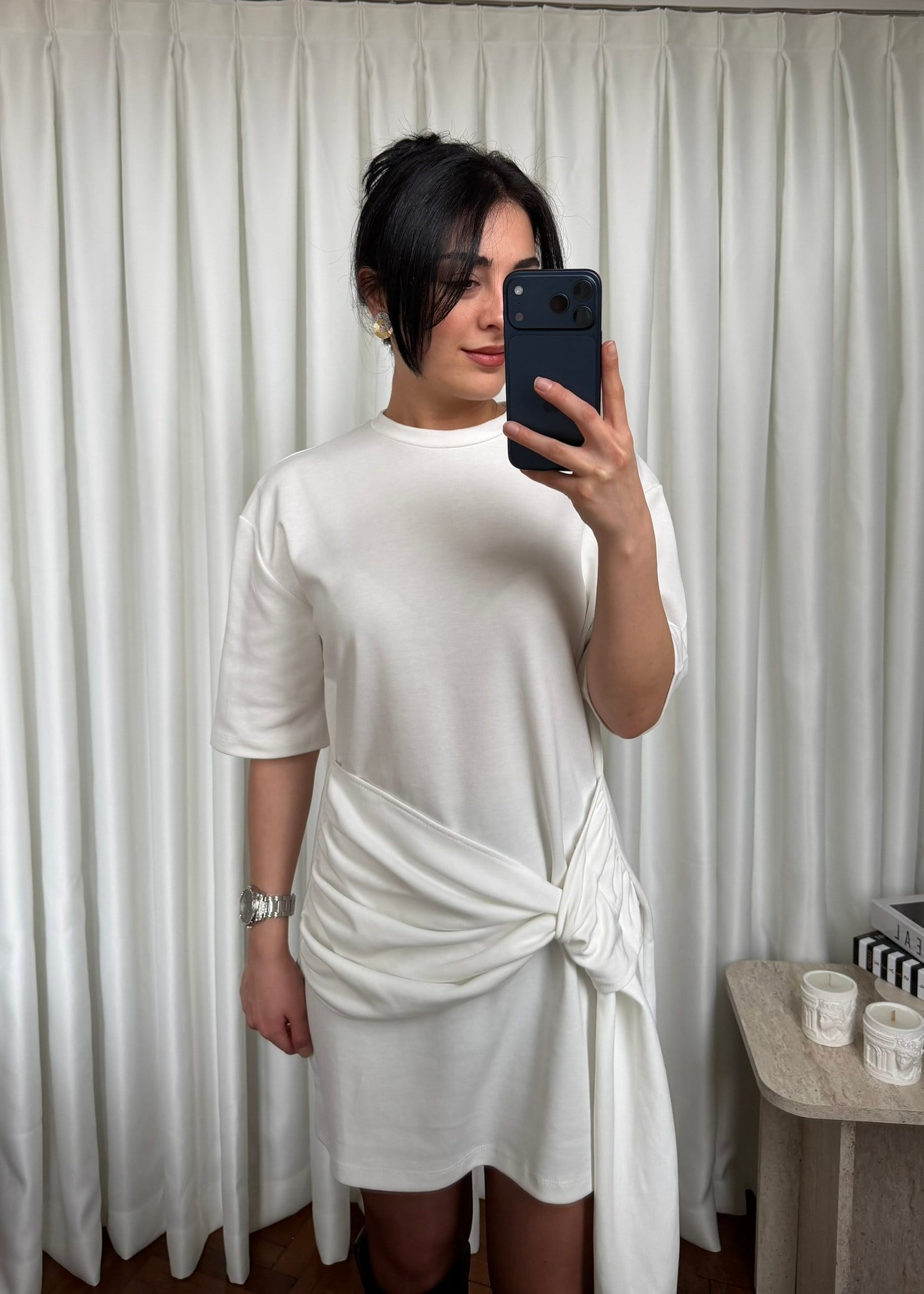Beyaz Basic Elbise 