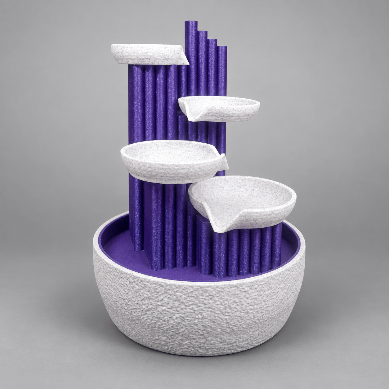 Modern Katlı Hazneli Kablolu 3D PLA Dekoratif Şelale