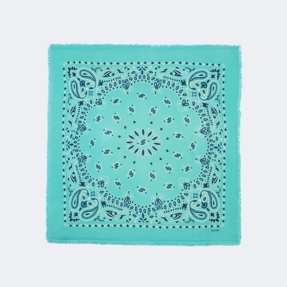 Large Bandana Hachiko Printed Cashmere