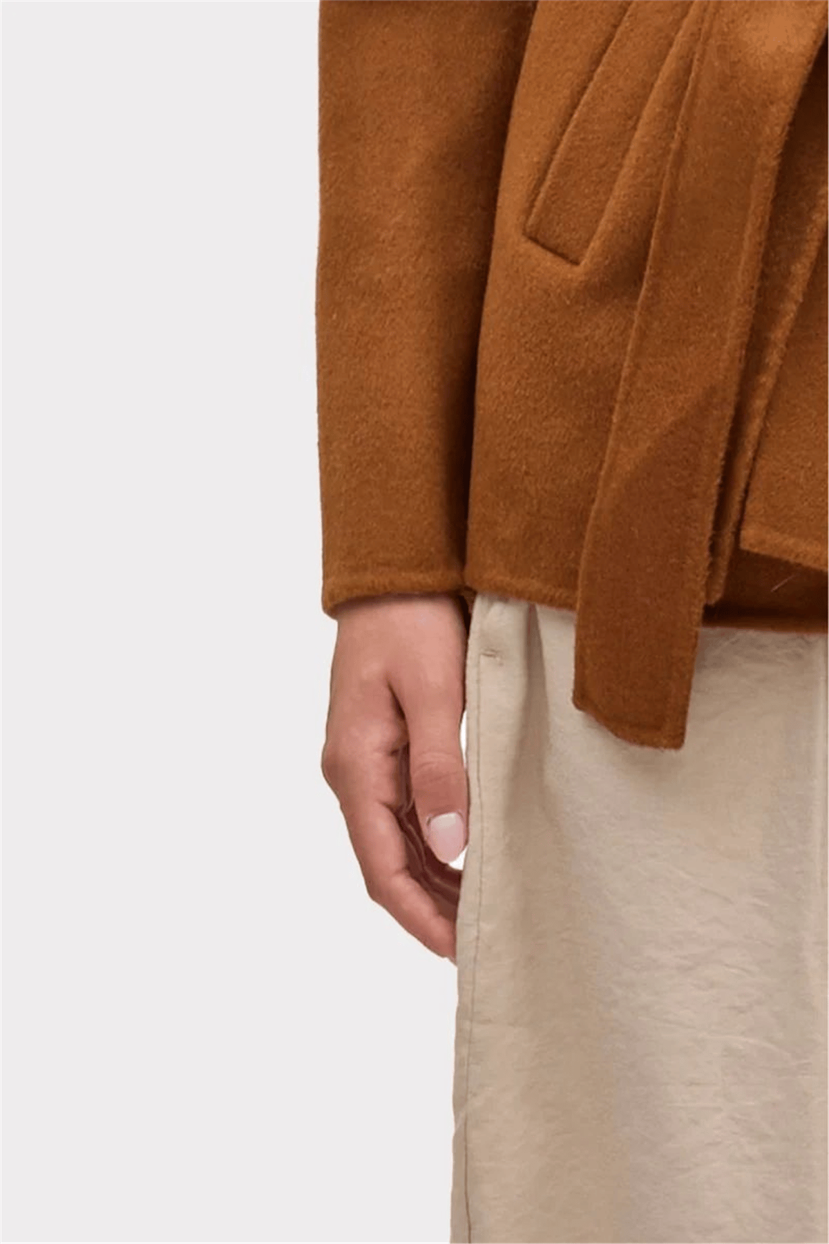 THE GROSVENOR FUR COLLAR COAT - TAN