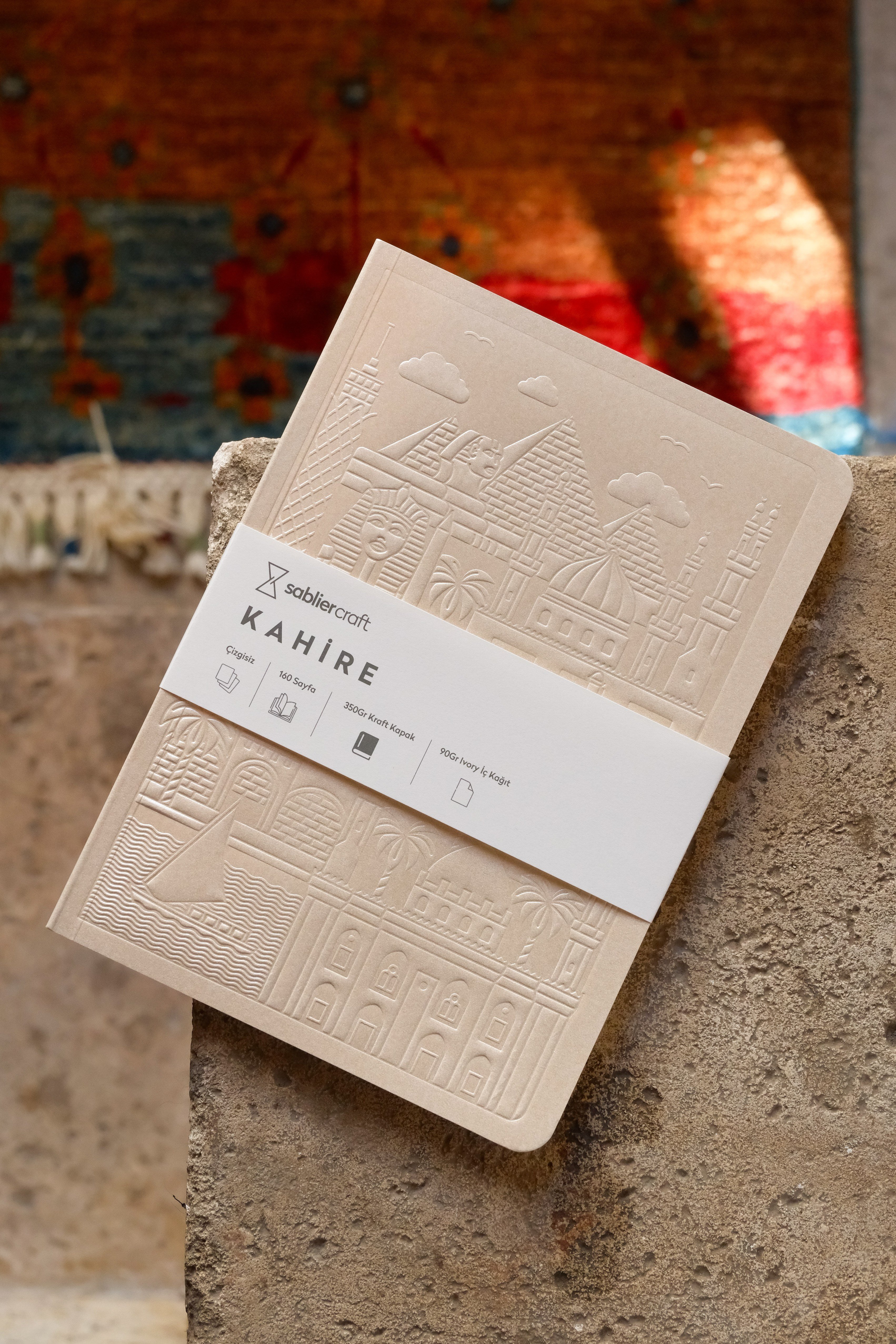 Kahire Defter - Metalik Krem