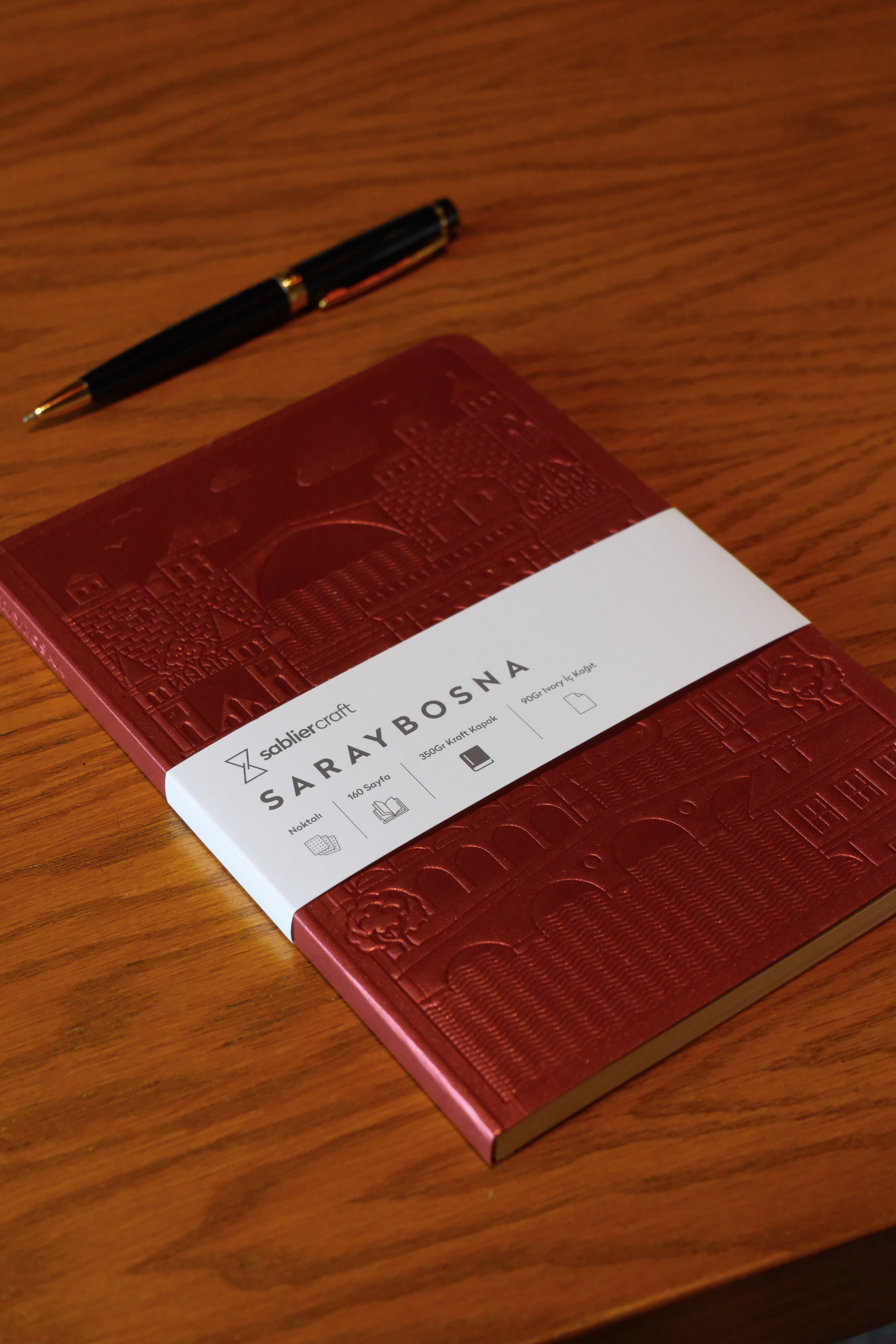 Saraybosna Defter - Metalik Bordo