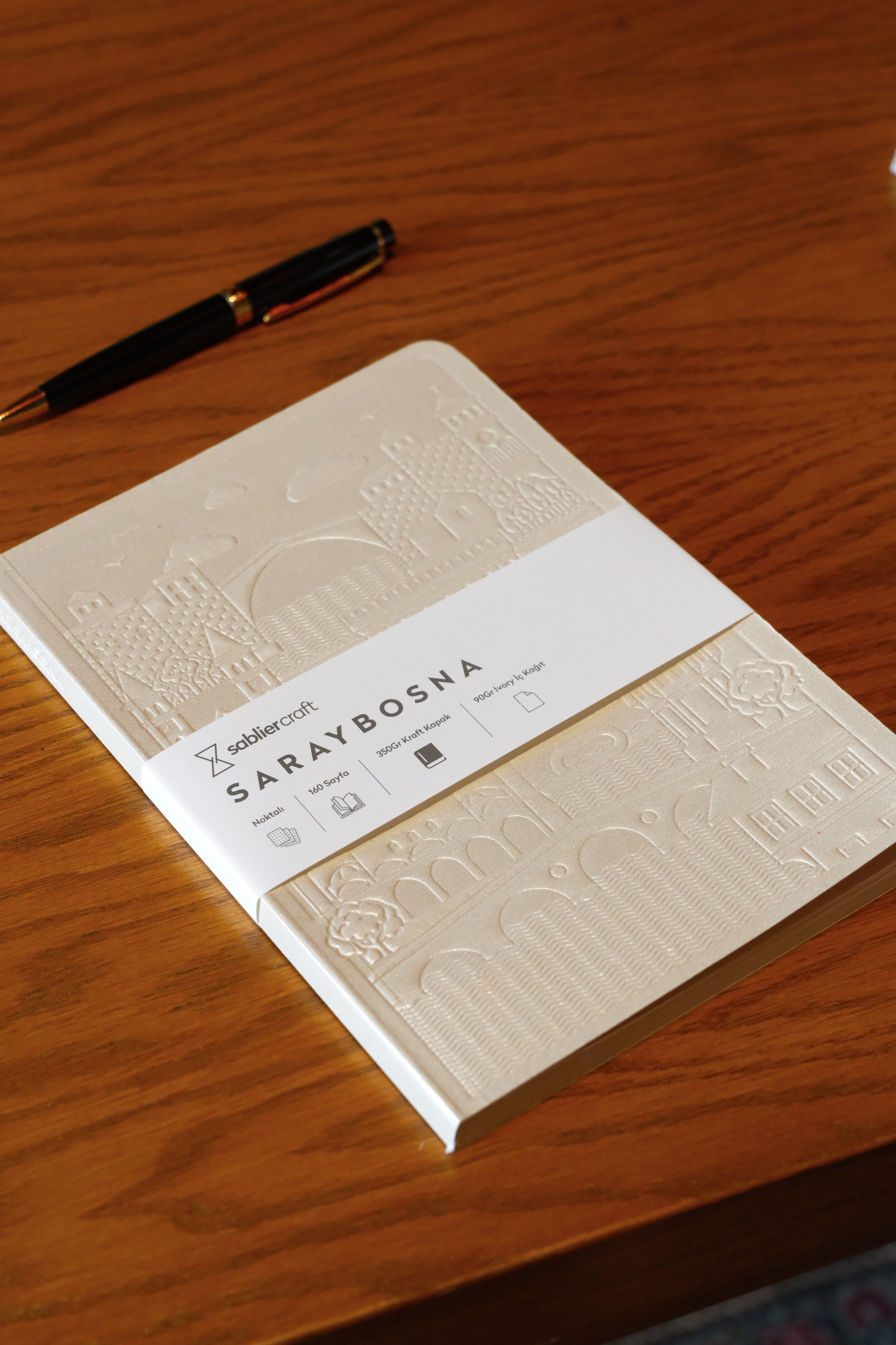 Saraybosna Defter - Metalik Krem