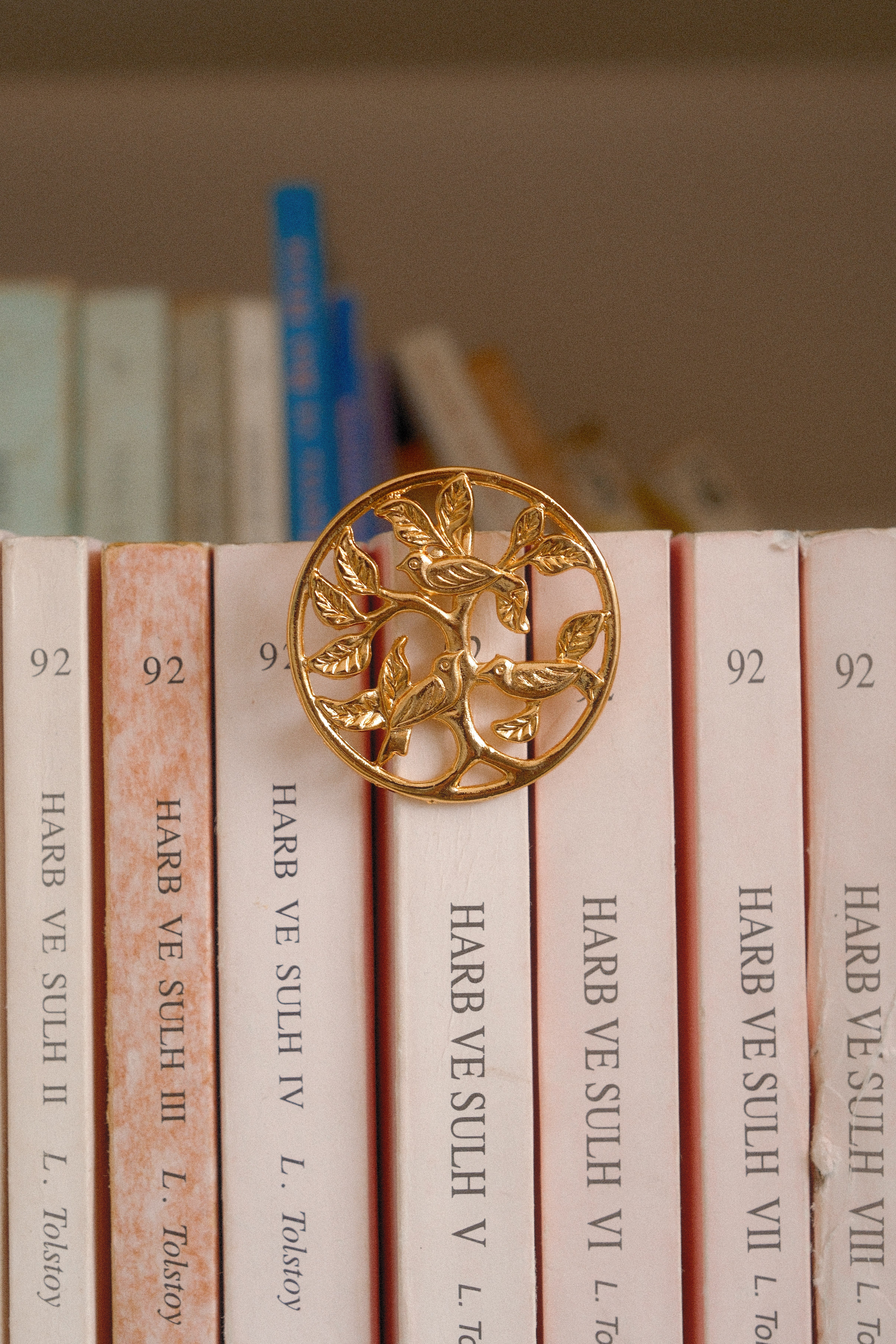 Tezyin - Kuş Cenneti Kitap Ayracı Gold