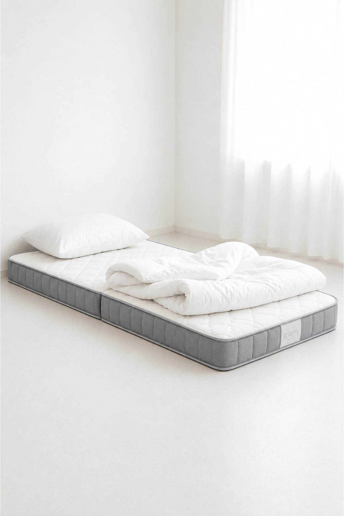Dormela Katlanır Ortopedik Üst Kalite Sünger Yatak 090X190 cm (Yer, Misafir, Kamp Yatağı)