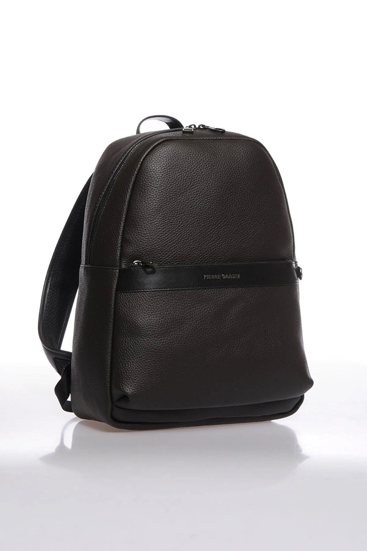 01PC001167 Unisex Vegan deri laptop/Bilgisayar sırt çantası KAHVERENGİ