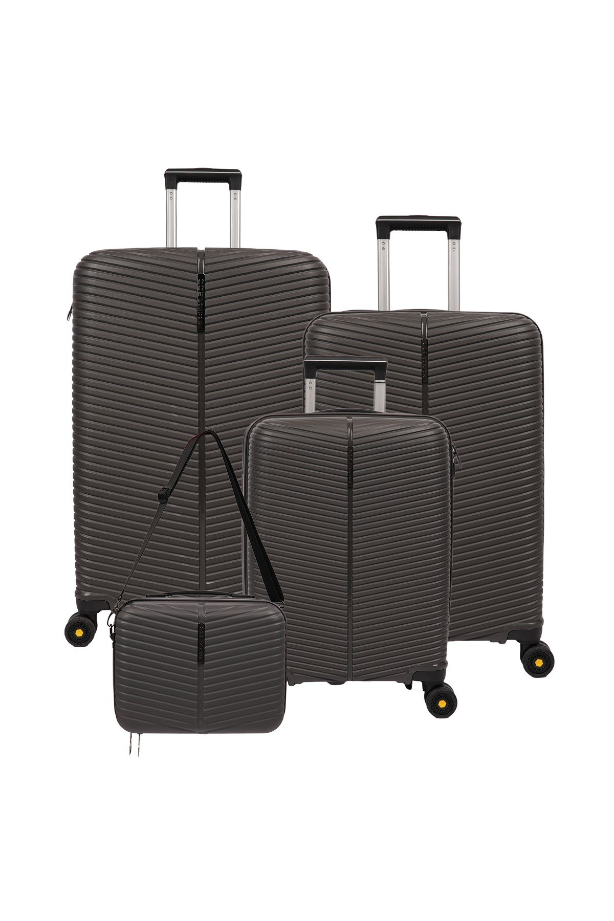 5224 BÜYÜK+ORTA+KABİN+MAKYAJ 4'LÜ TRAVEL VALİZ SETİ