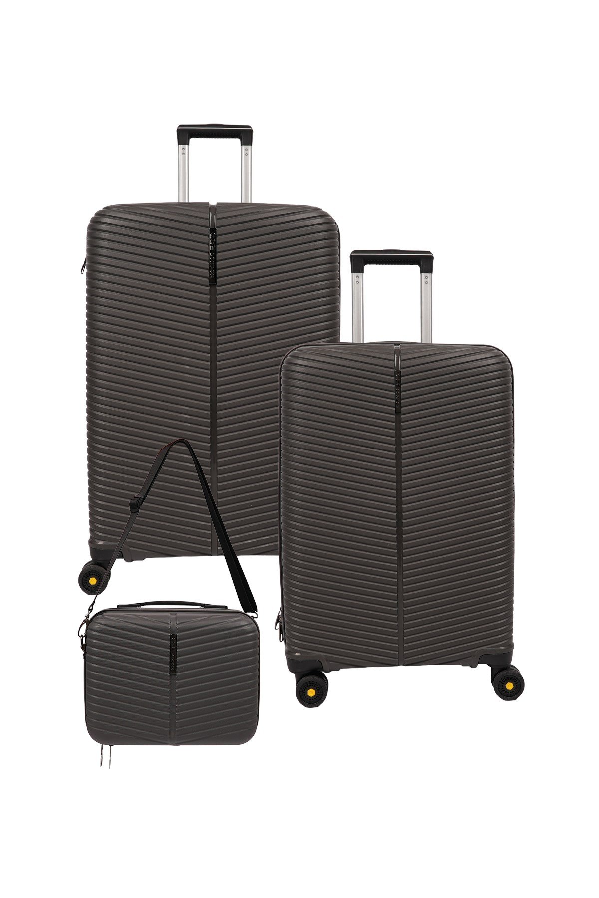 5224 ORTA+KABİN+MAKYAJ 3'LÜ TRAVEL VALİZ SETİ