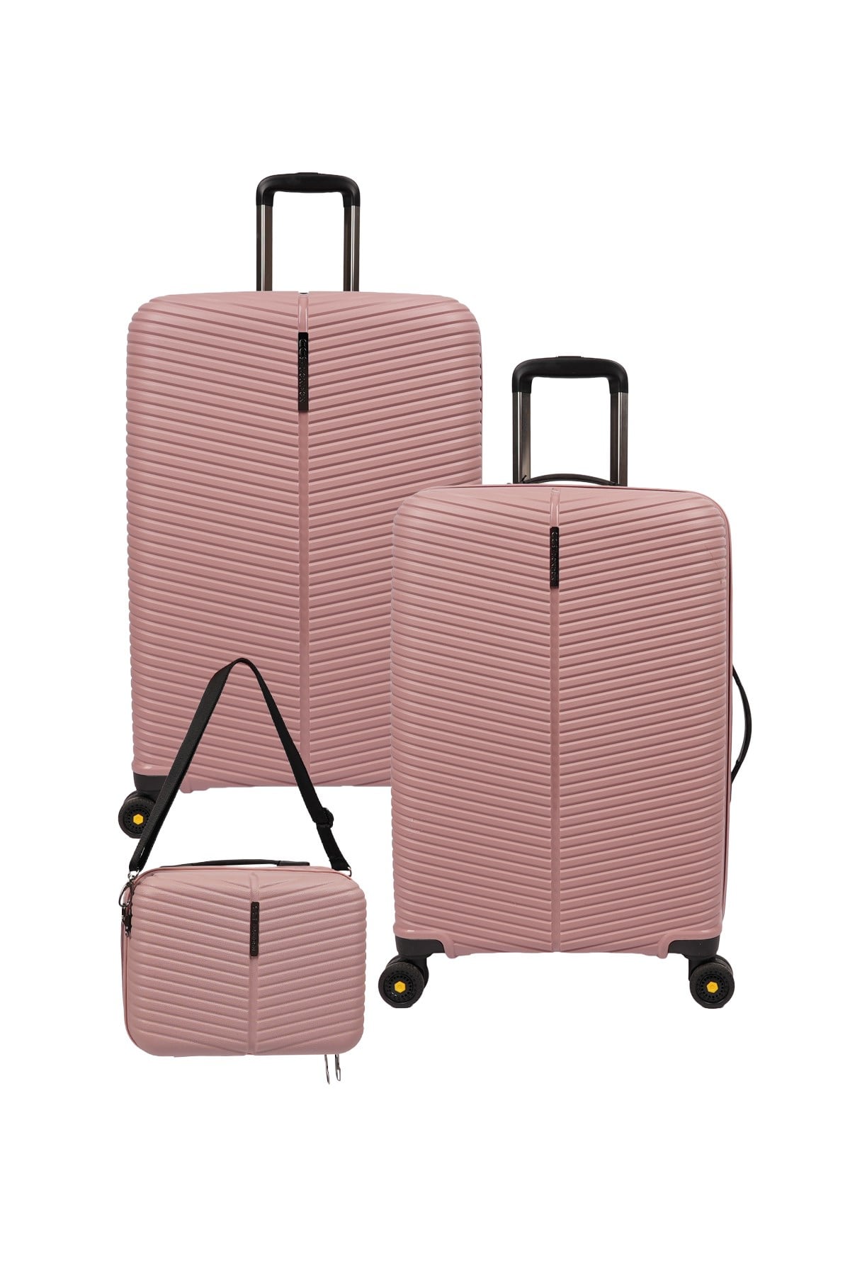 5224 ORTA+KABİN+MAKYAJ 3'LÜ TRAVEL VALİZ SETİ