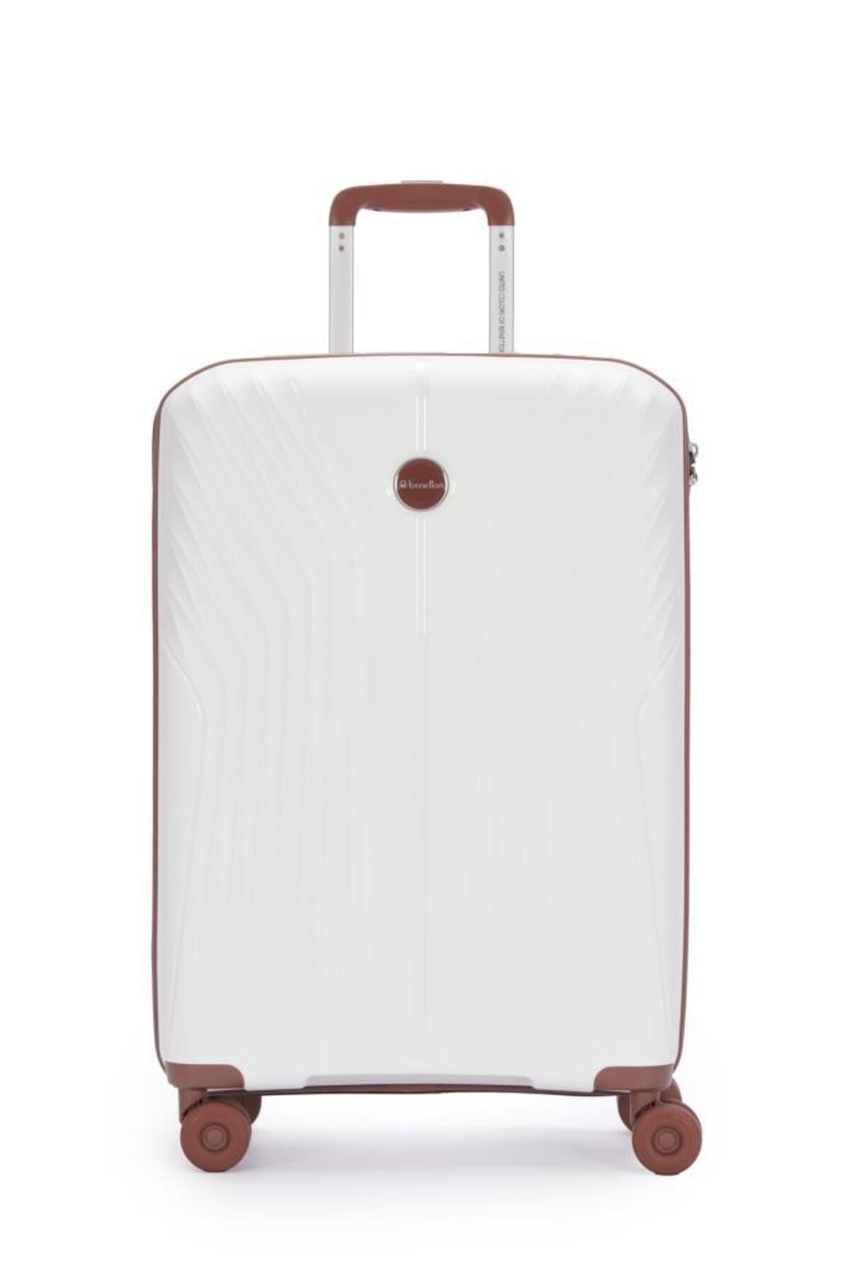 Trolley Valiz Beyaz Orta Boy 14BNT8010-02-BY
